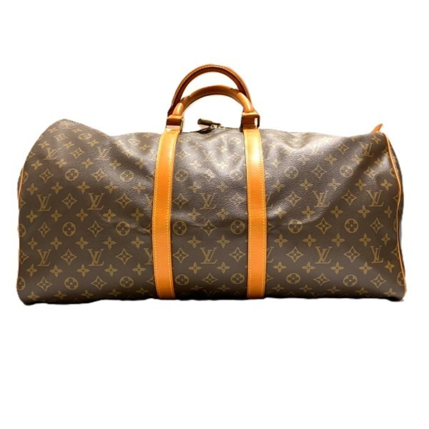 Louis Vuitton Keepall 55, Brown, Canvas, travel