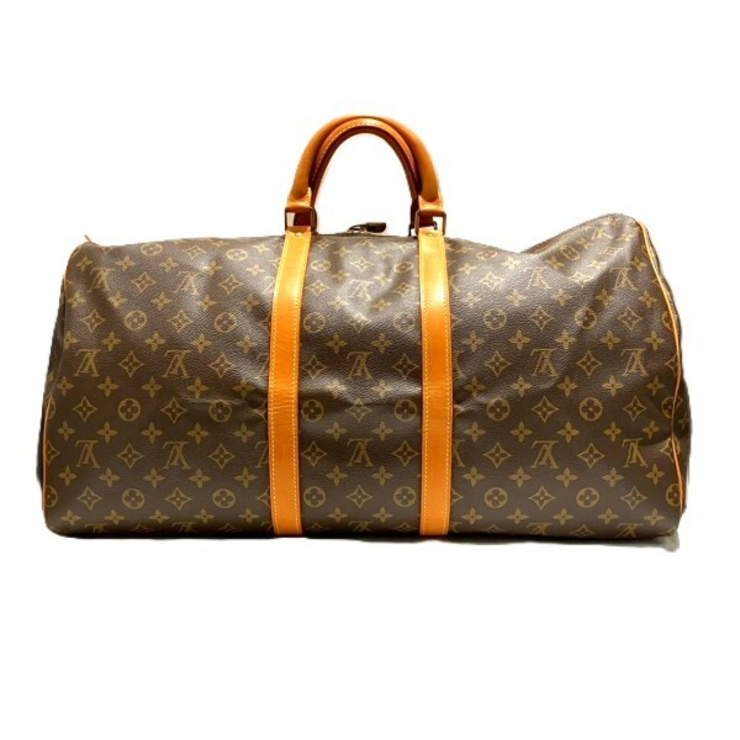 Louis Vuitton Keepall 55, Brown, Canvas, travel