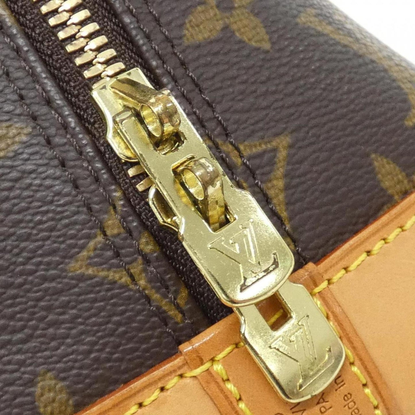 Louis Vuitton Alma, Brown, Canvas, handbag