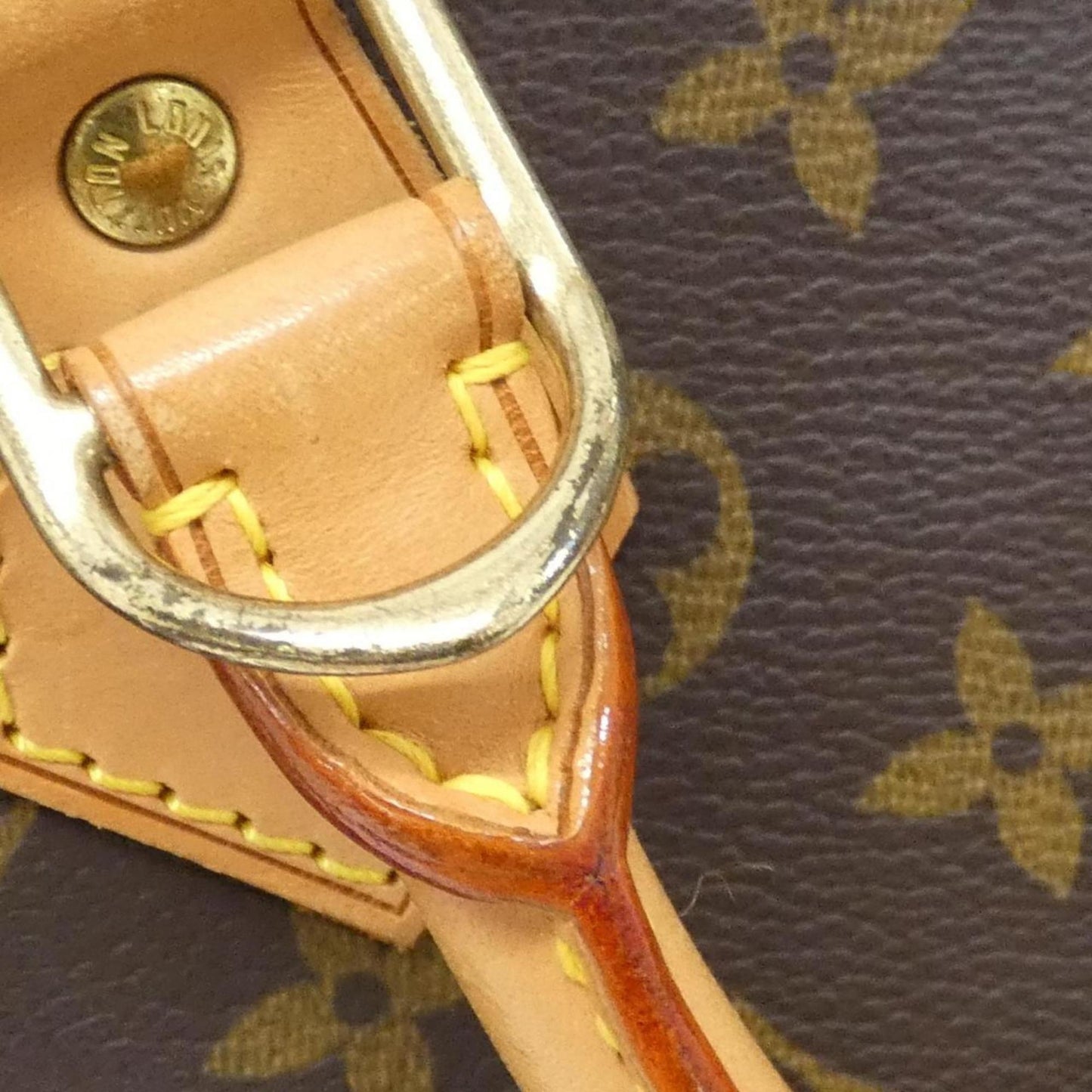 Louis Vuitton Alma, Brown, Canvas, handbag