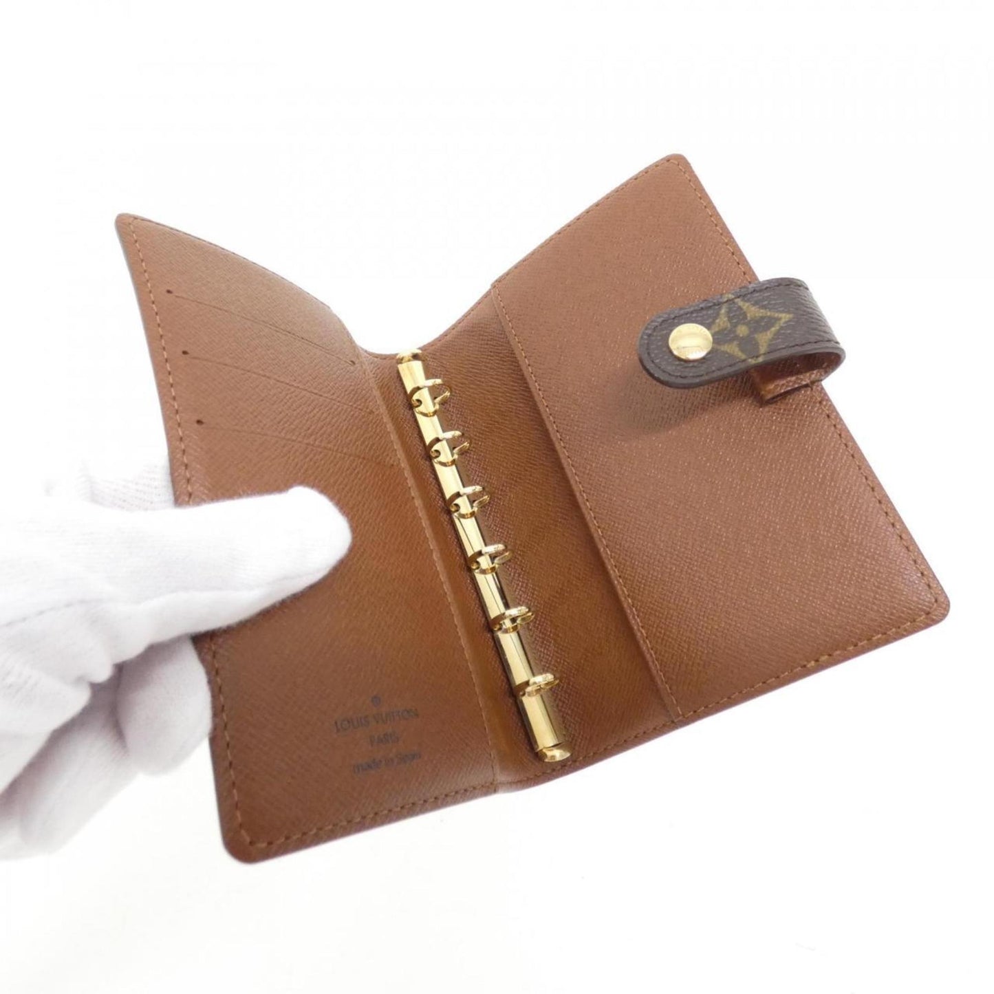 Louis Vuitton Agenda PM, Brown, Canvas, wallet