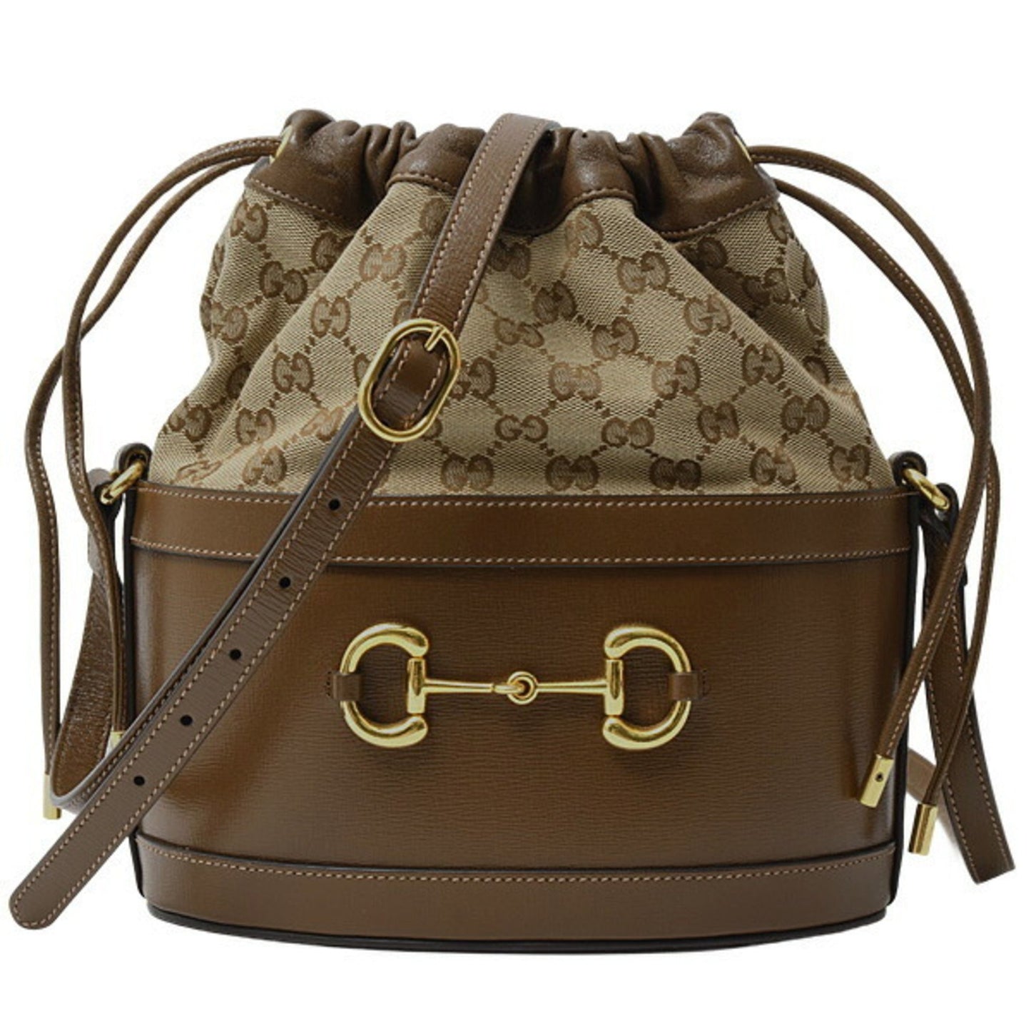 Gucci Horsebit, Brown, Canvas, shoulder