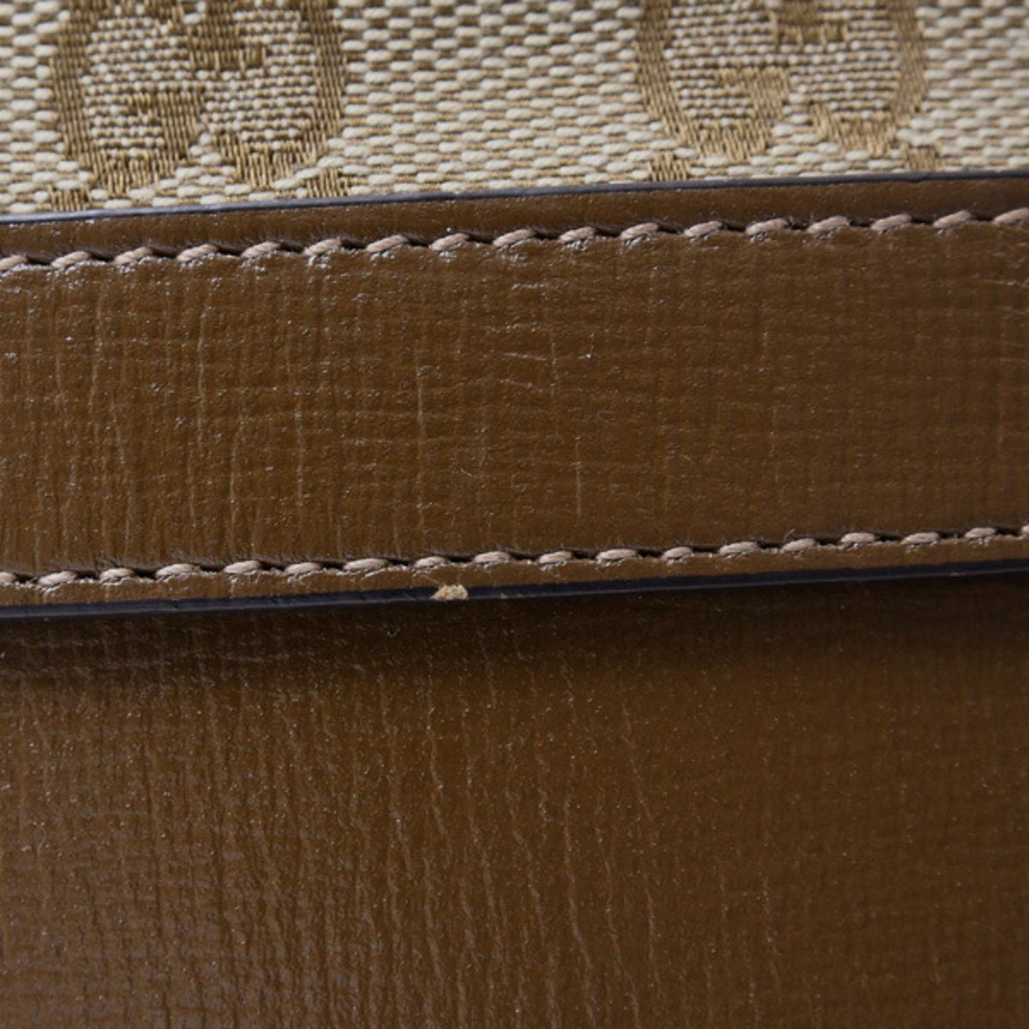 Gucci Horsebit, Brown, Canvas, shoulder