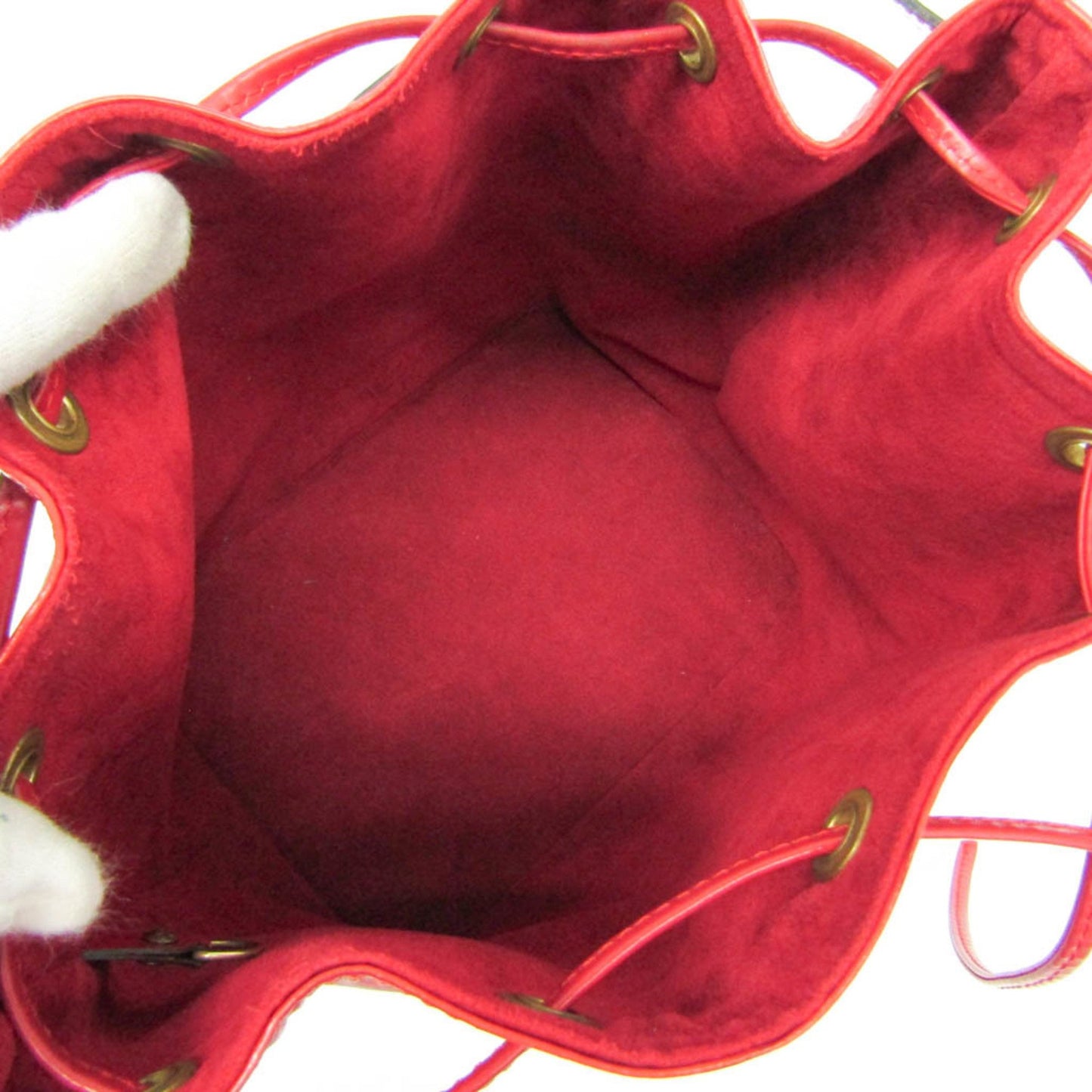 Louis Vuitton Petit Noé, Red, Leather, shoulder