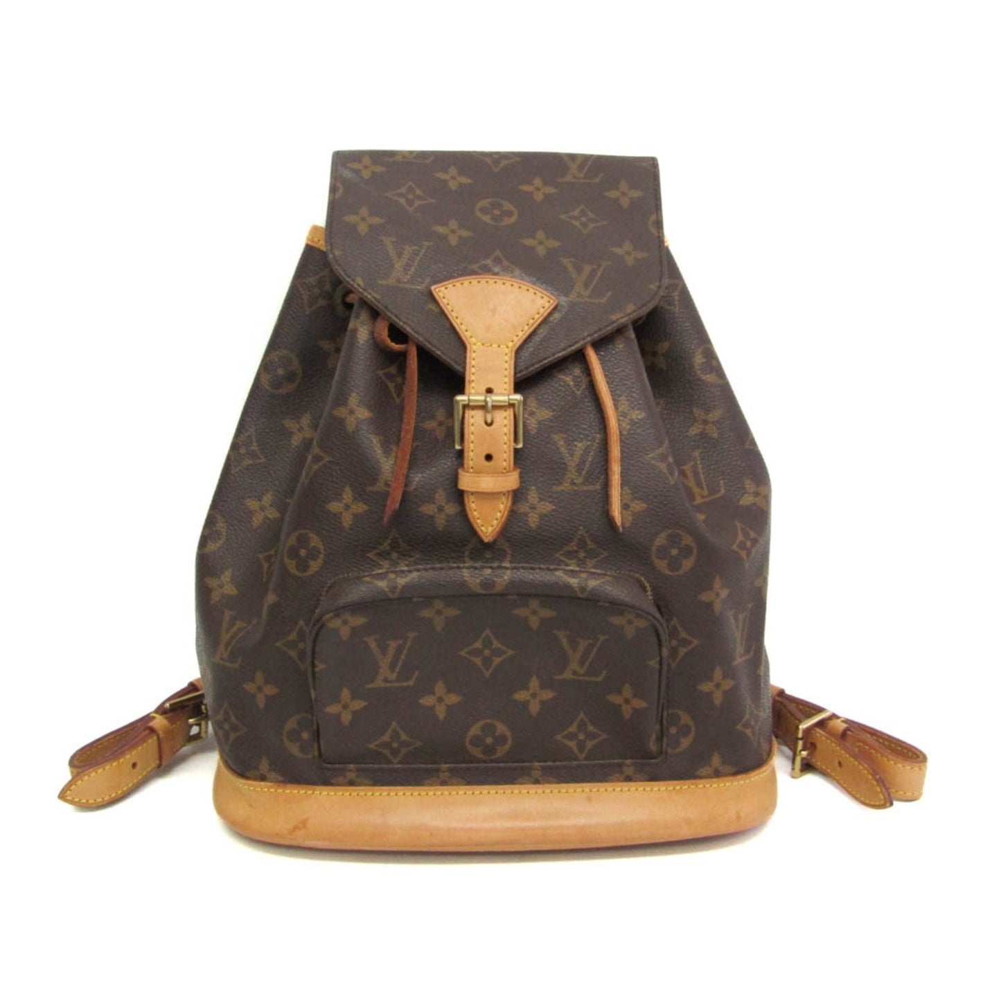 Louis Vuitton Montsouris MM, Brown, Canvas, backpack