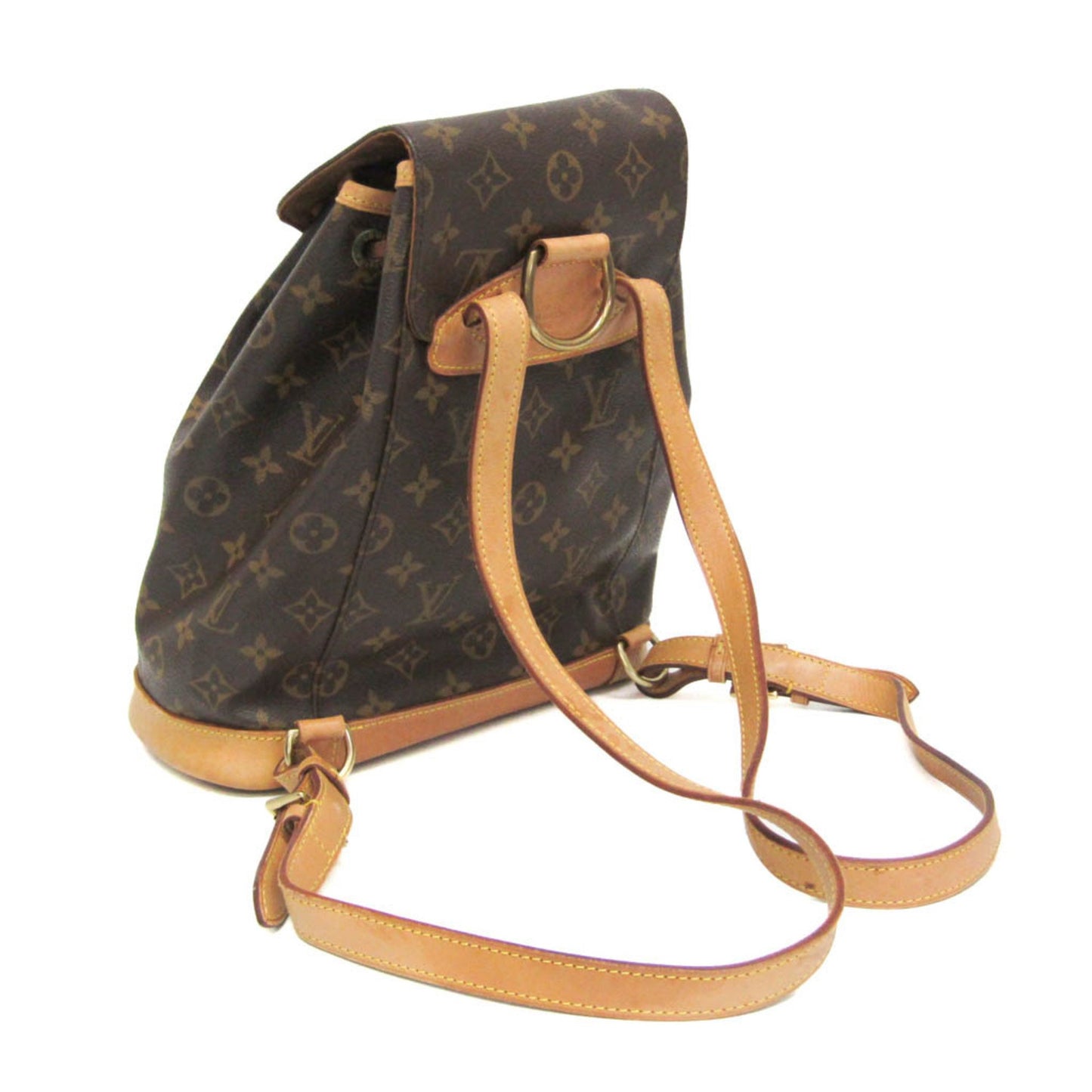 Louis Vuitton Montsouris MM, Brown, Canvas, backpack