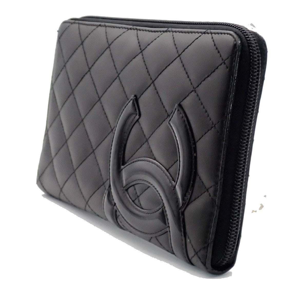 Chanel Cambon, Black, Leather, wallet