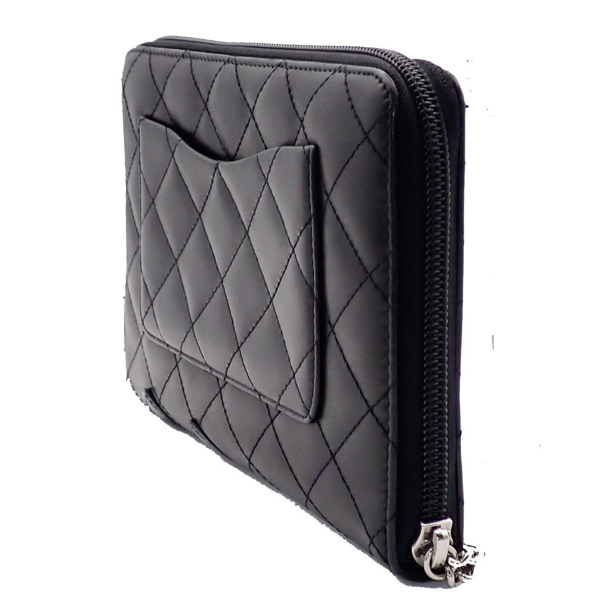 Chanel Cambon, Black, Leather, wallet