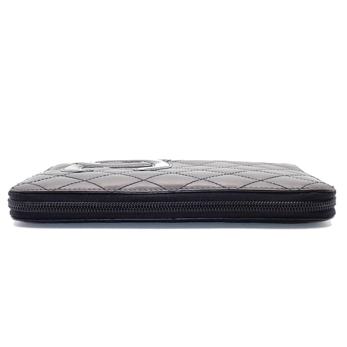 Chanel Cambon, Black, Leather, wallet