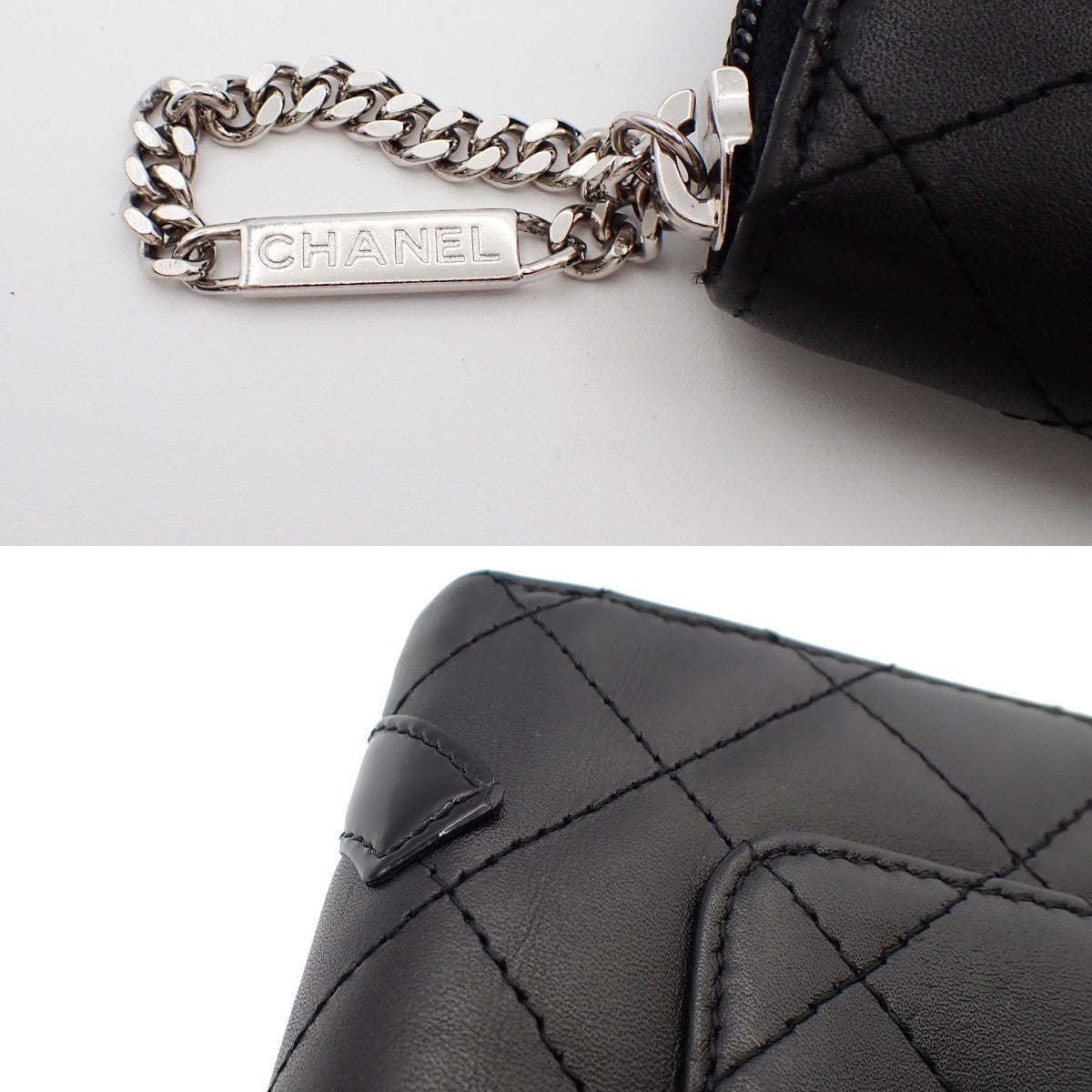 Chanel Cambon, Black, Leather, wallet