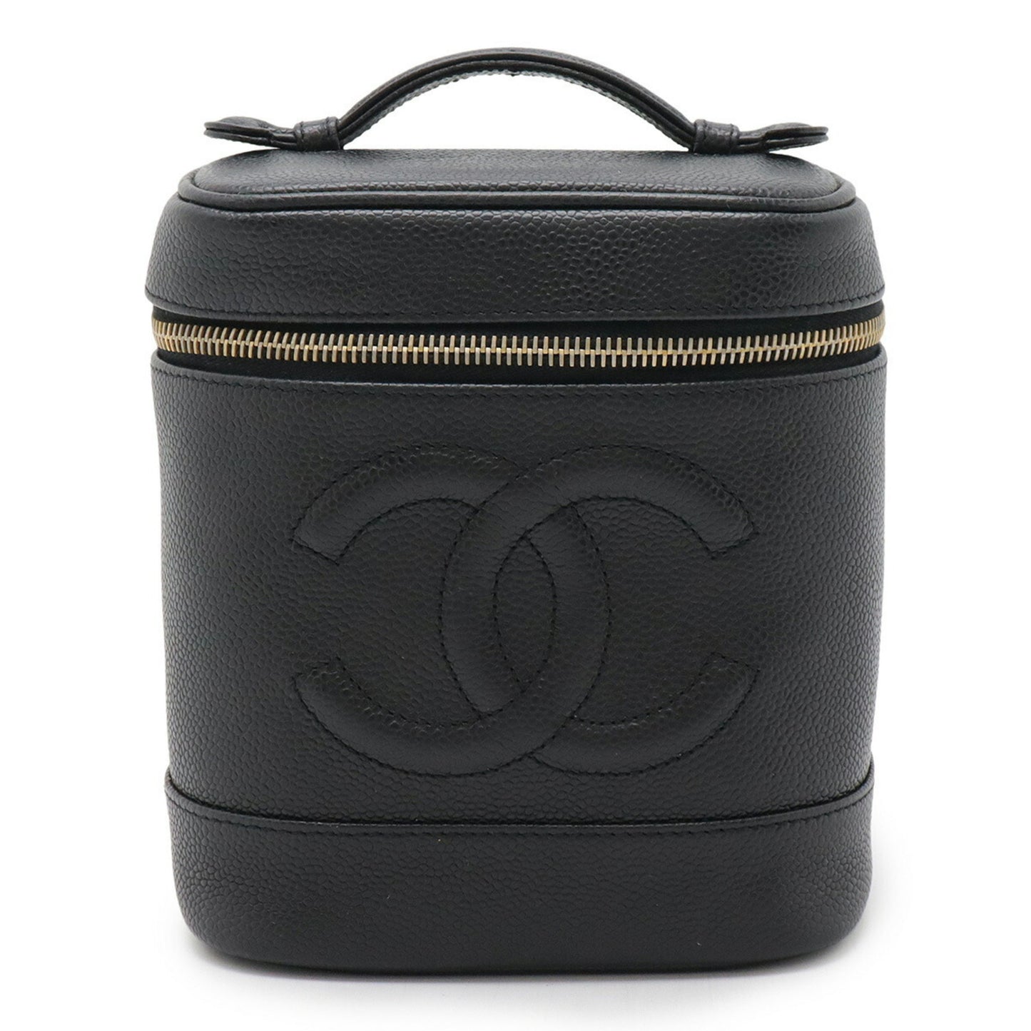 Chanel Vanity, Black, Leather, clutch