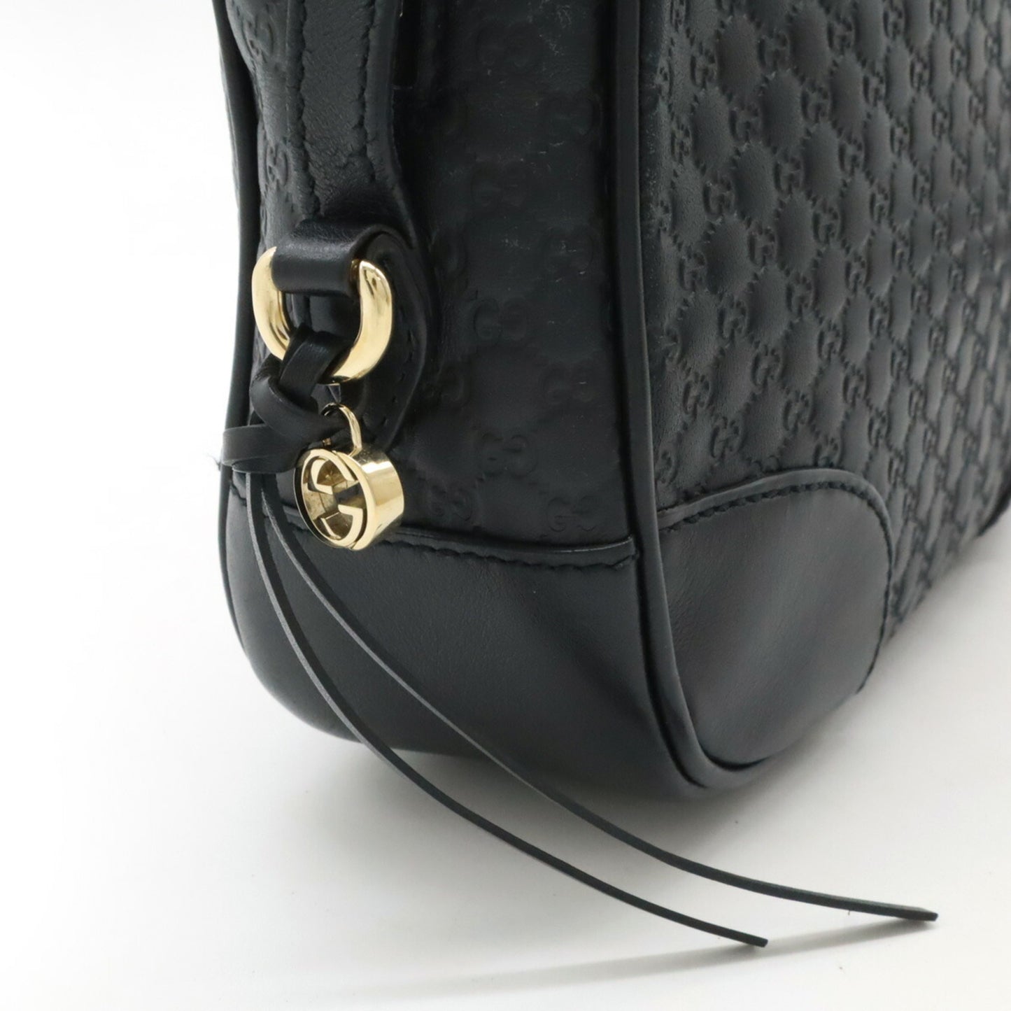 Gucci Micro guccissima, Black, Leather, shoulder