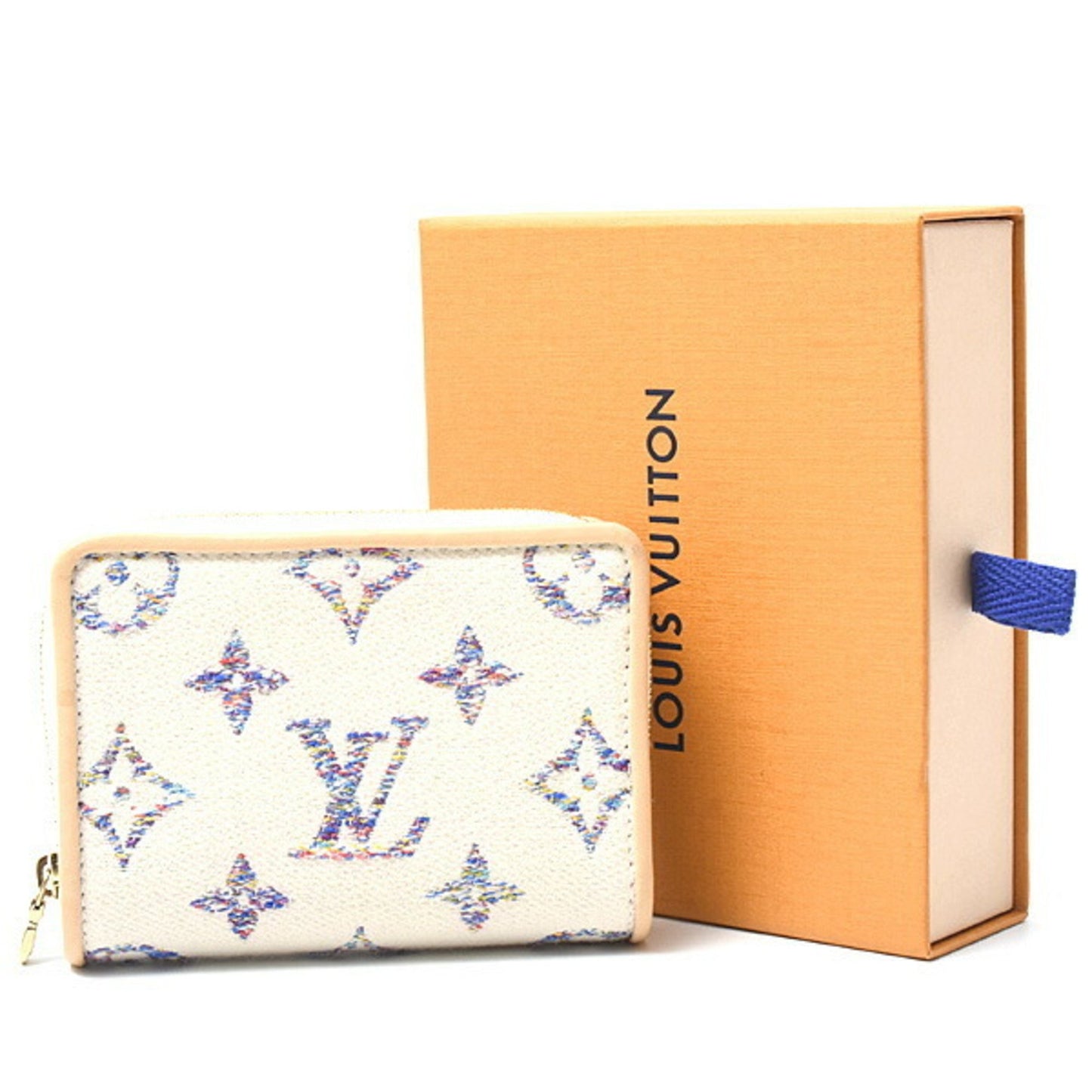 Louis Vuitton Lou, White, Canvas, wallet