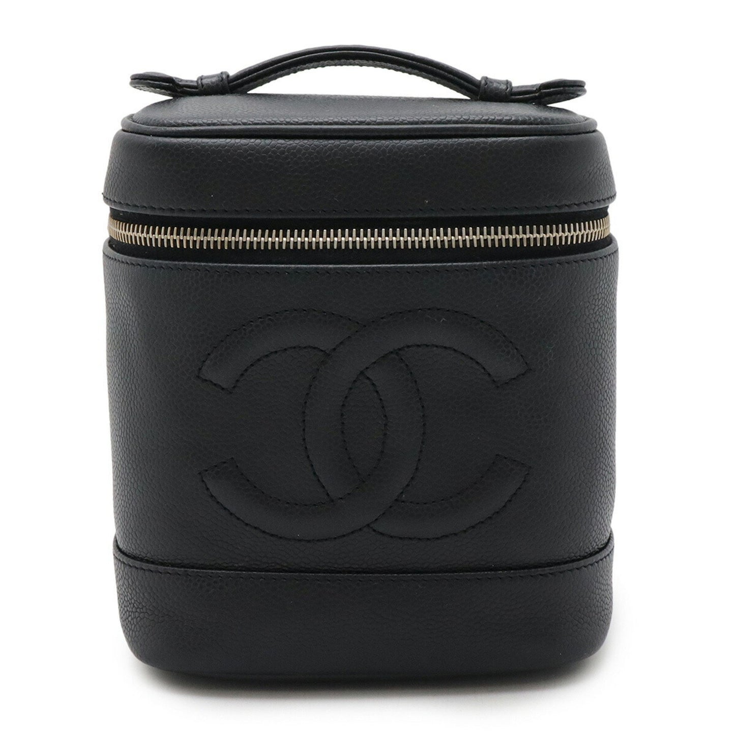 Chanel Vanity, Black, Leather, clutch
