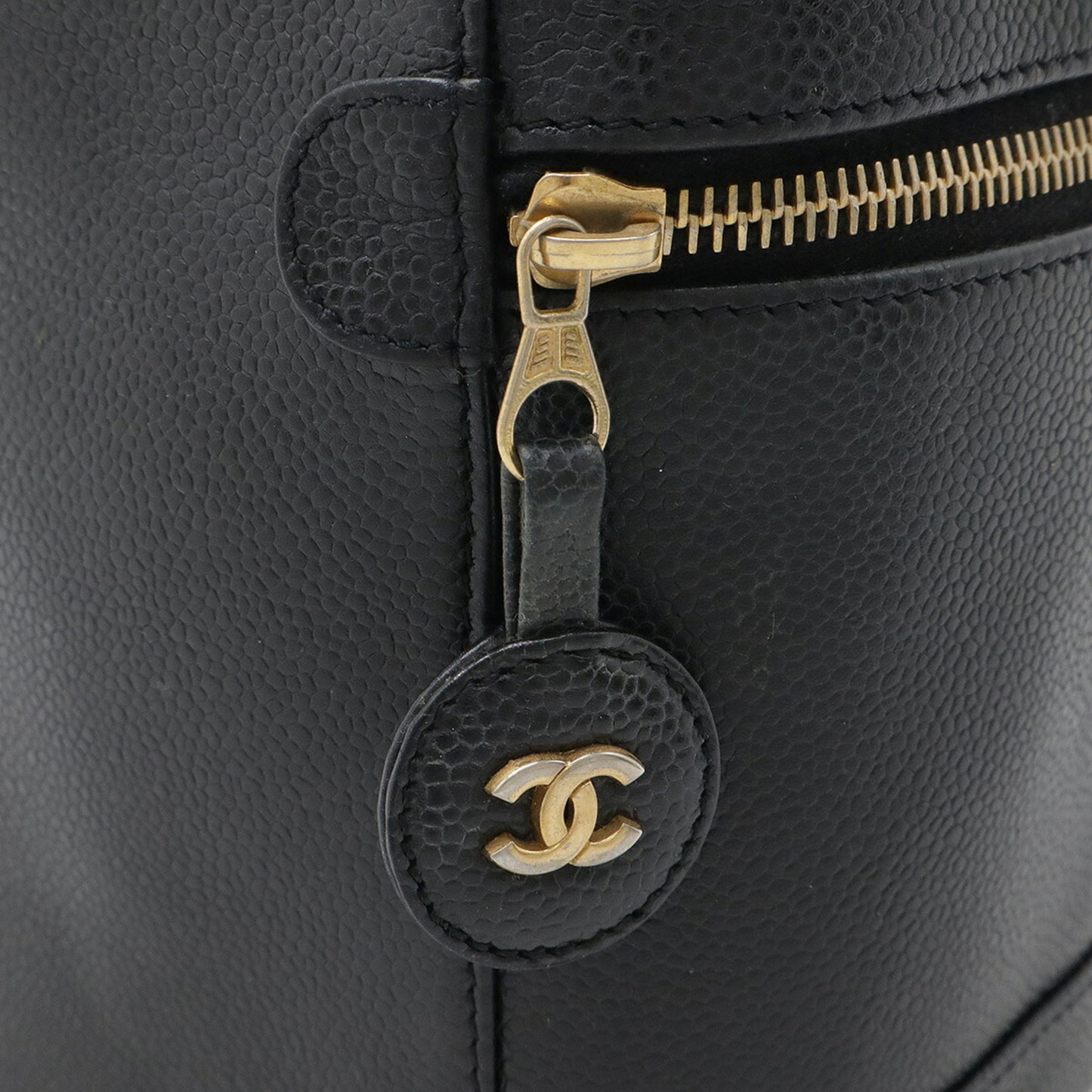 Chanel Vanity, Black, Leather, clutch