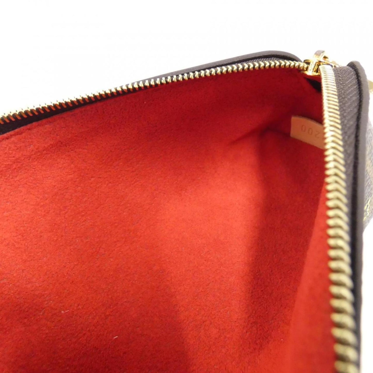 Louis Vuitton Trousse Elizabeth, Brown, "CANVAS, LEATHER", clutch