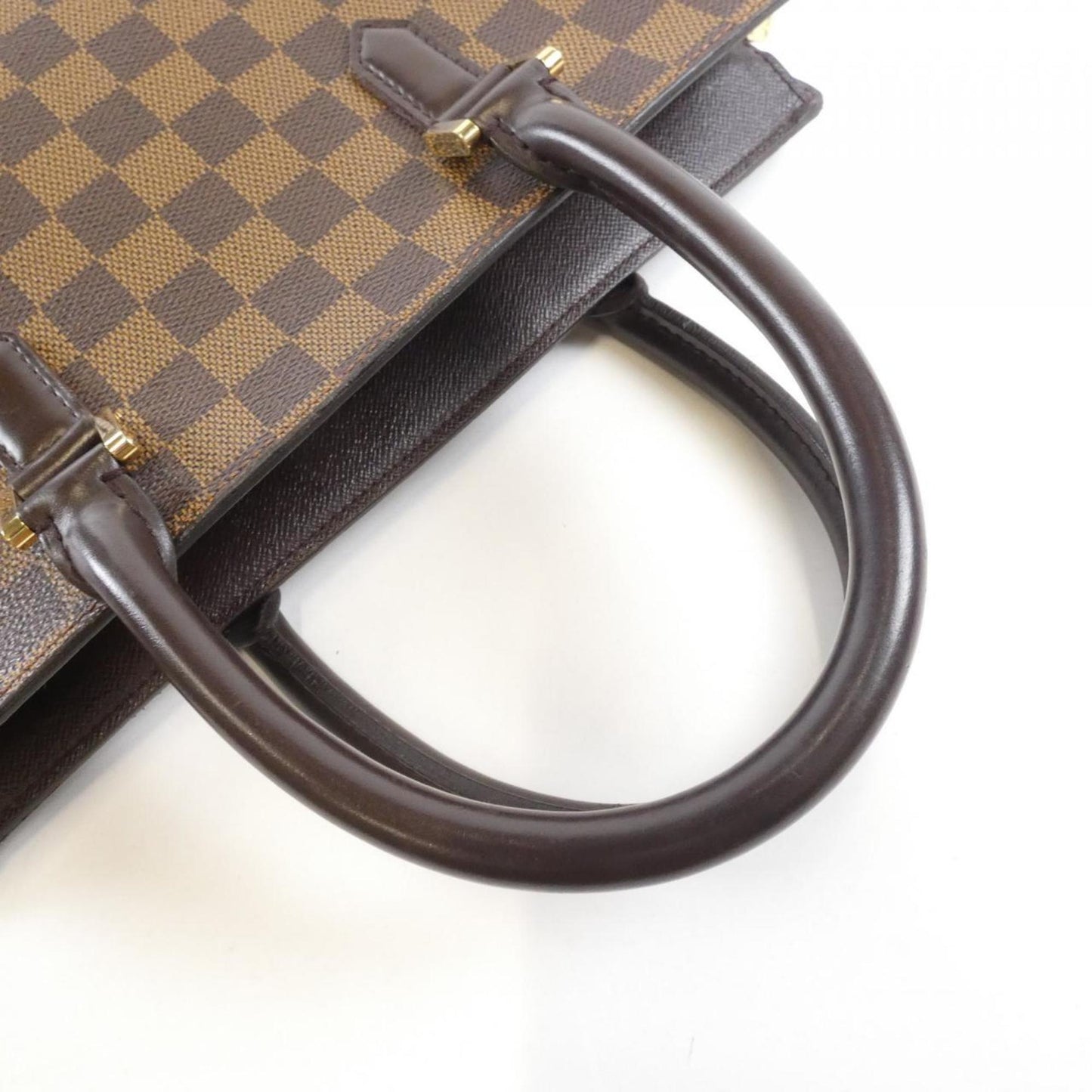 Louis Vuitton Sac Plat, Brown, Canvas, tote