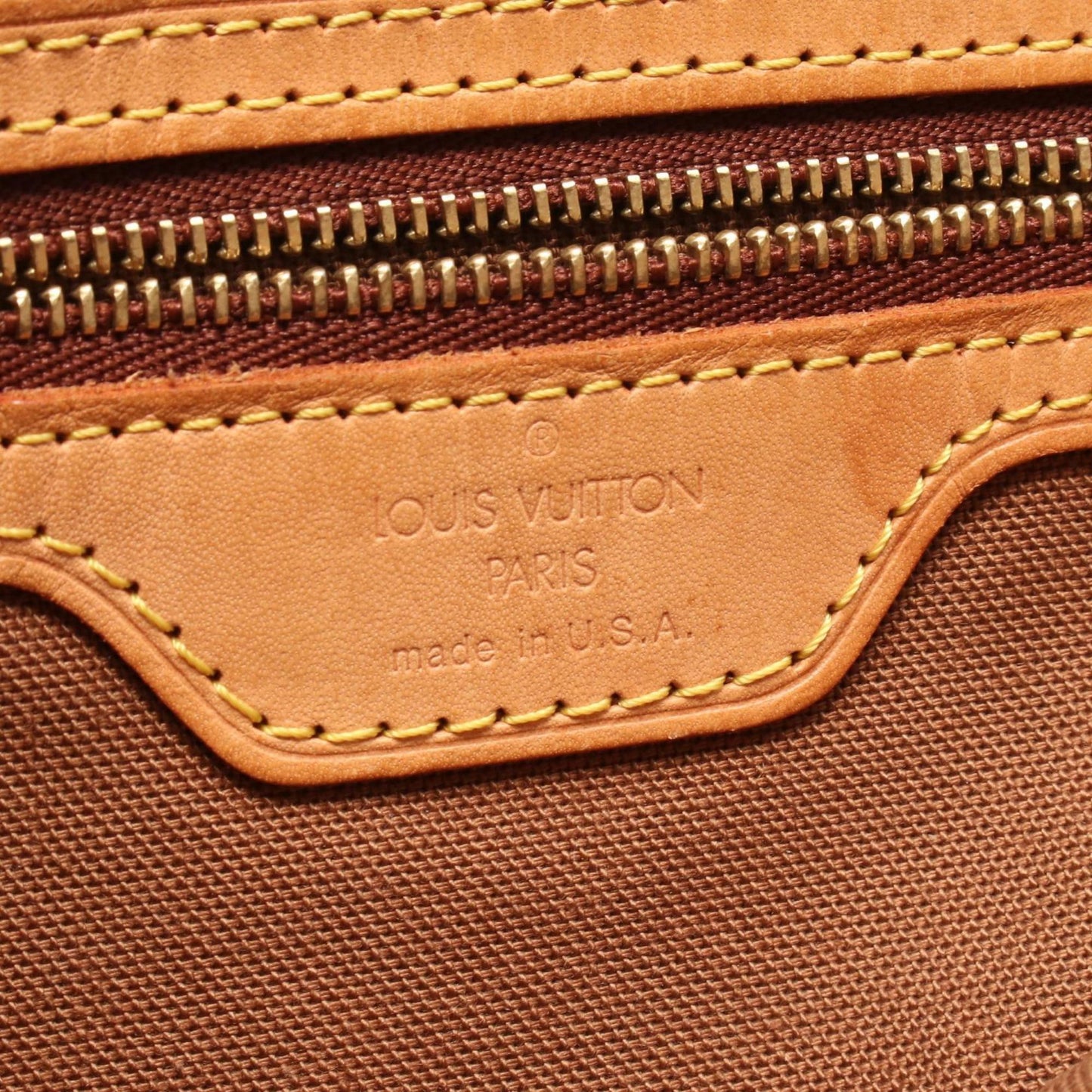 Louis Vuitton Cabas Piano, Brown, Canvas, shoulder