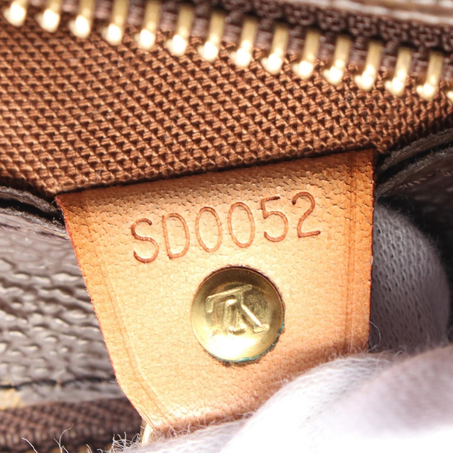 Louis Vuitton Cabas Piano, Brown, Canvas, shoulder