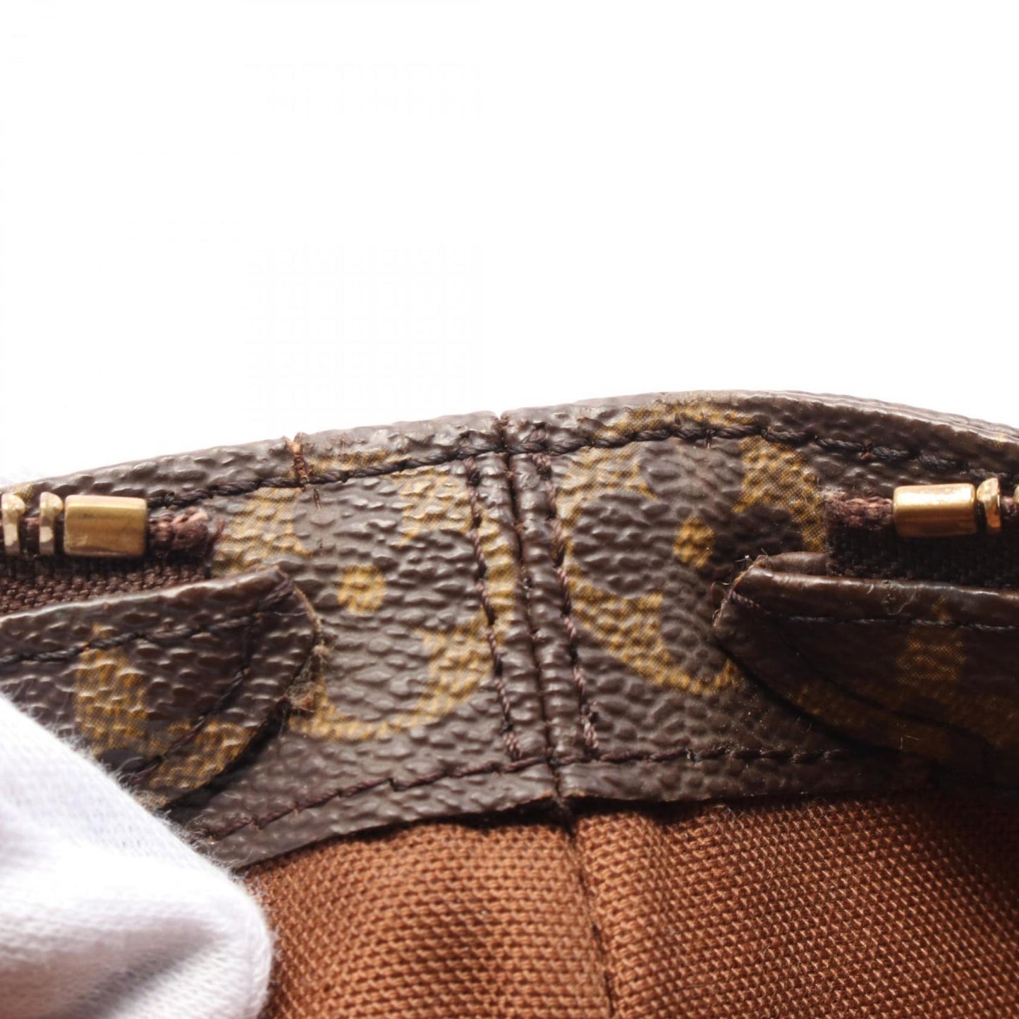 Louis Vuitton Cabas Piano, Brown, Canvas, shoulder