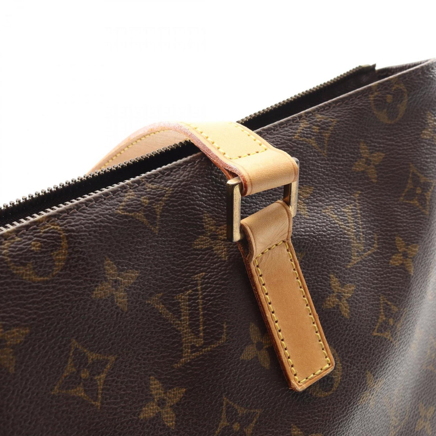Louis Vuitton Cabas Mezzo, Brown, Canvas, tote