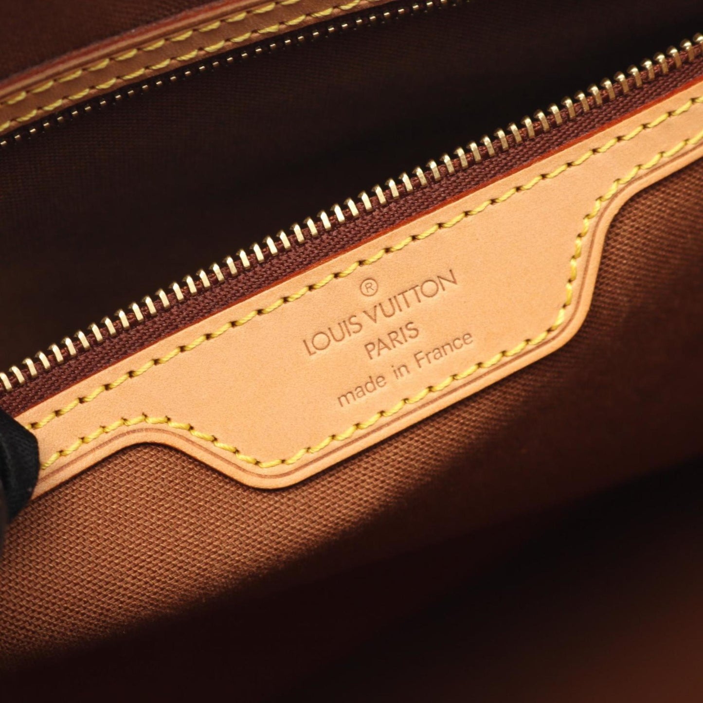Louis Vuitton Cabas Mezzo, Brown, Canvas, tote