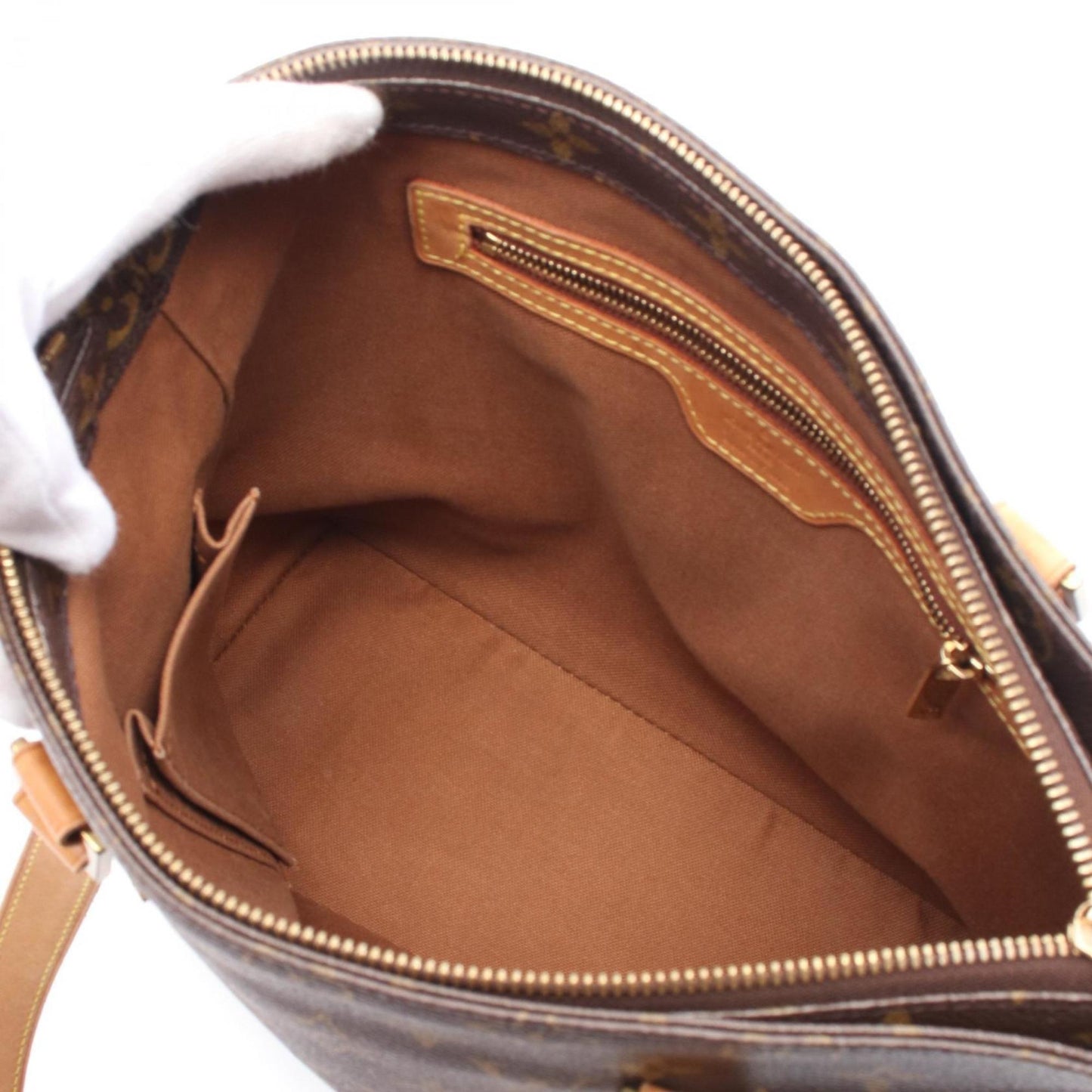 Louis Vuitton Cabas Piano, Brown, Canvas, shoulder