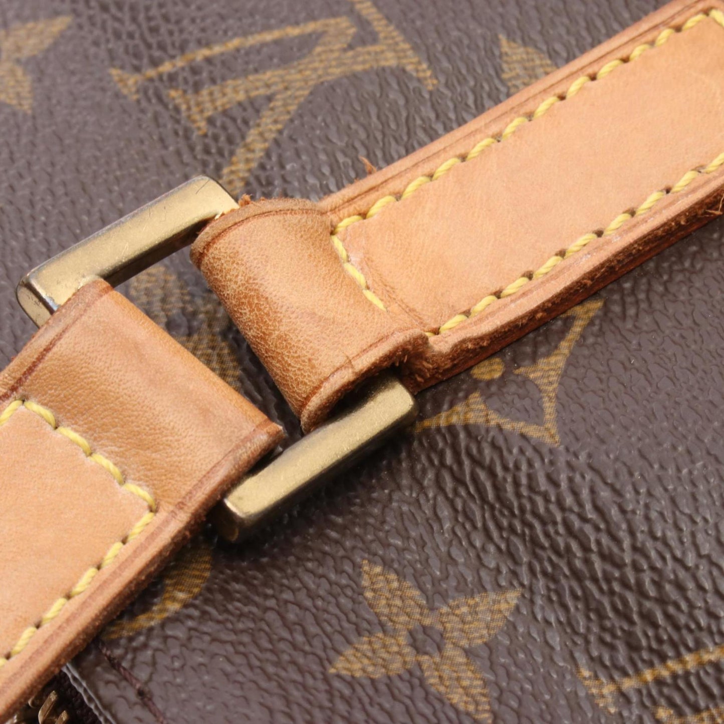 Louis Vuitton Cabas Piano, Brown, Canvas, shoulder