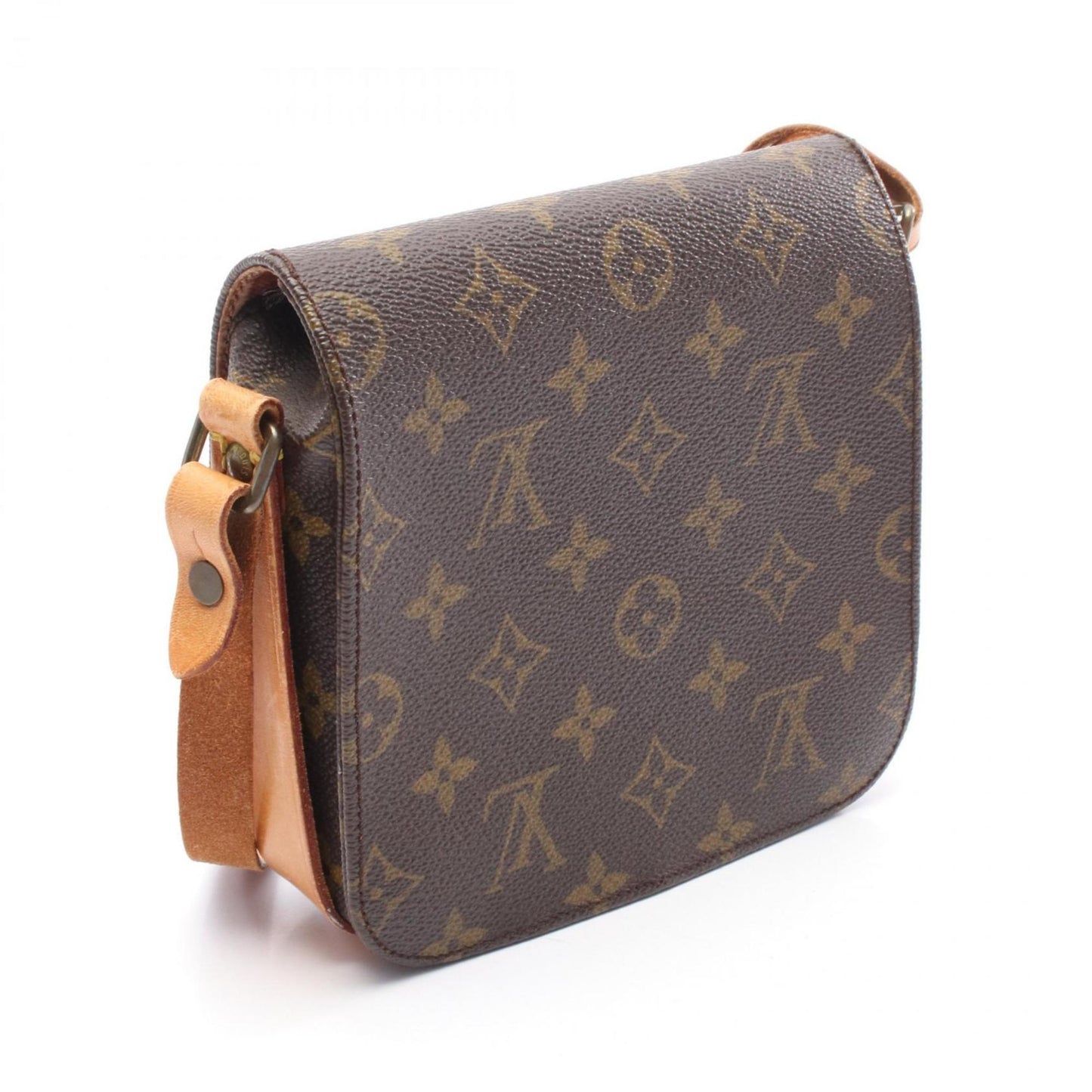 Louis Vuitton Cartouchière, Brown, Canvas, shoulder