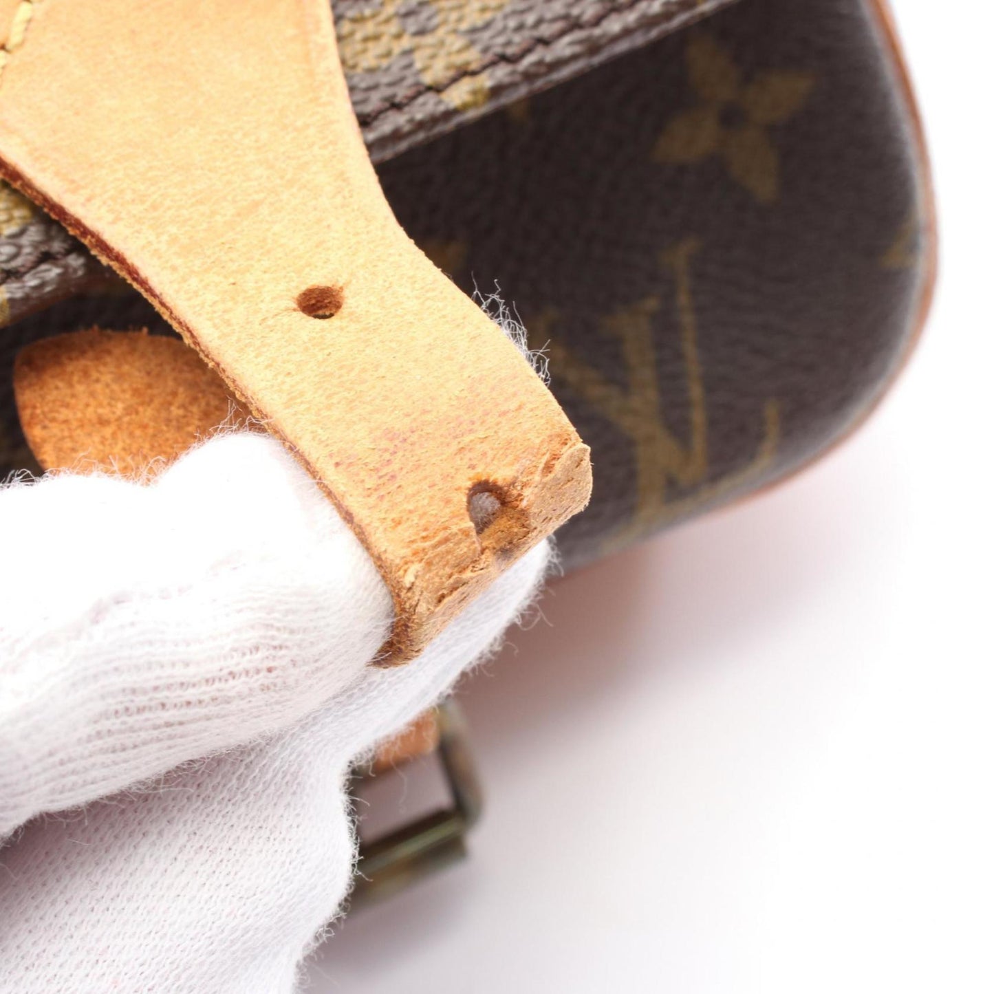 Louis Vuitton Cartouchière, Brown, Canvas, shoulder