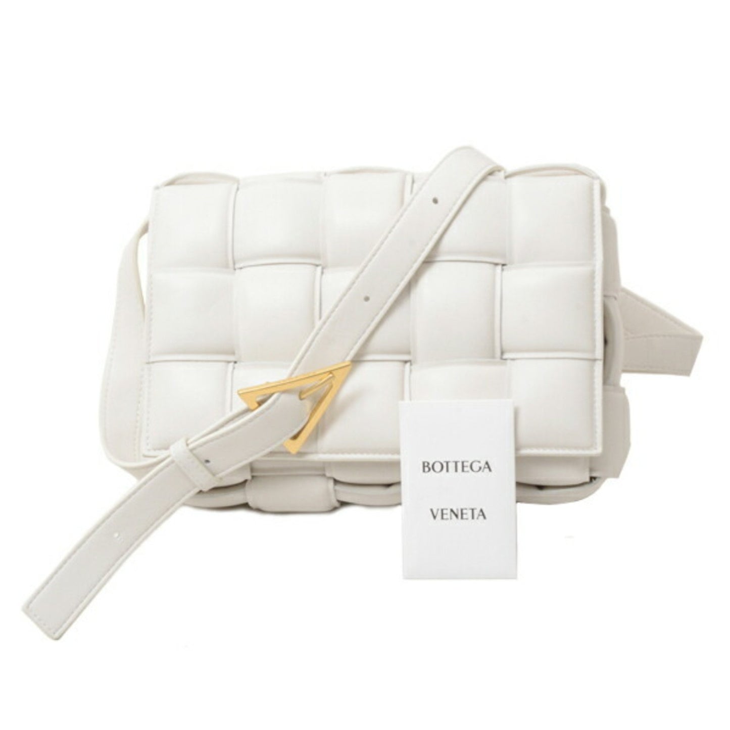 Bottega Veneta Cassette, White, Leather, shoulder