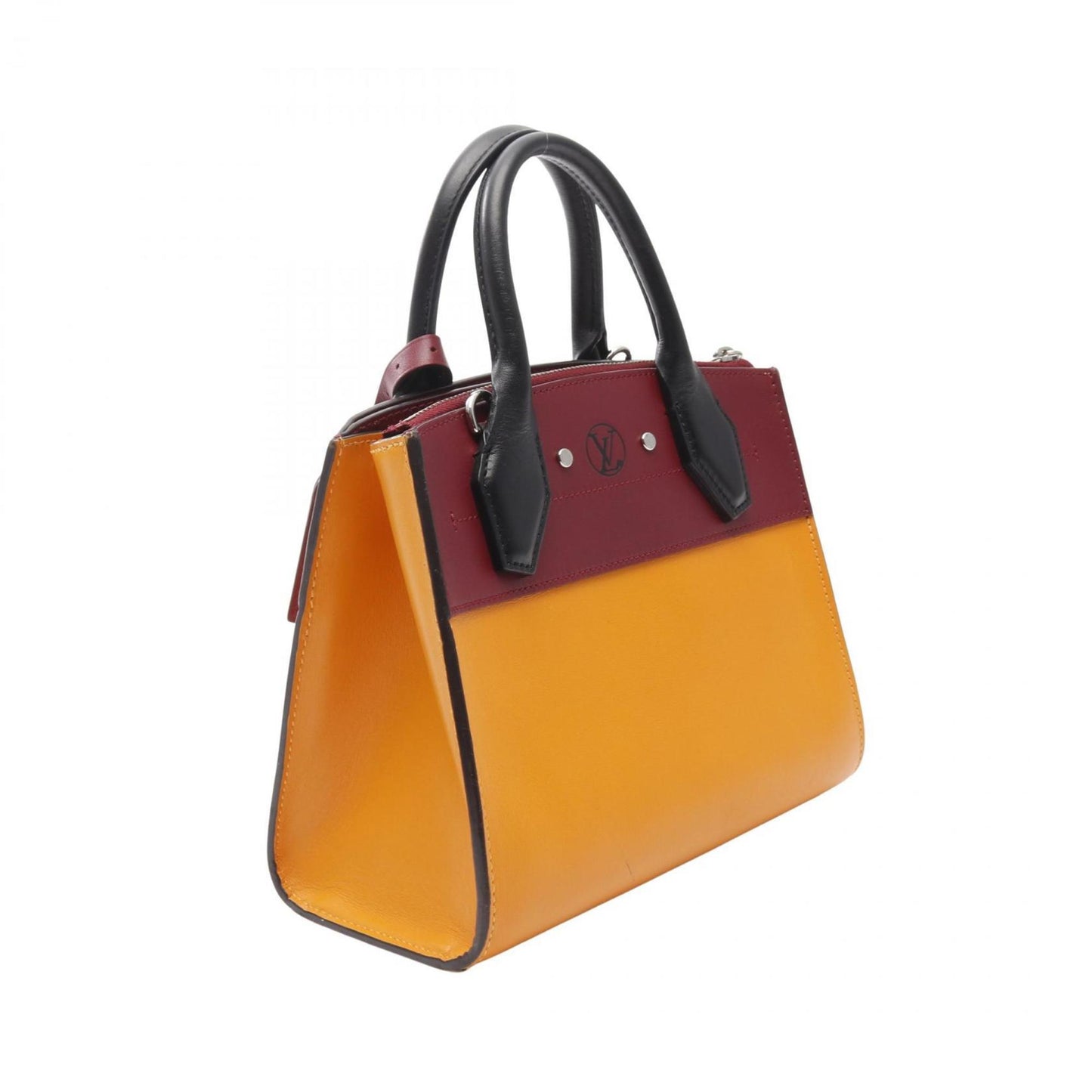 Louis Vuitton City steamer, Yellow, Leather, handbag