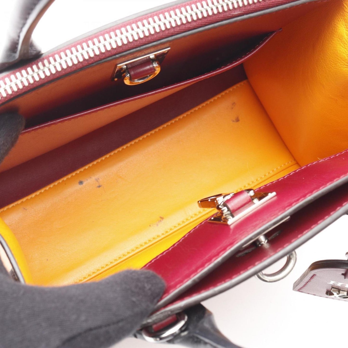 Louis Vuitton City steamer, Yellow, Leather, handbag