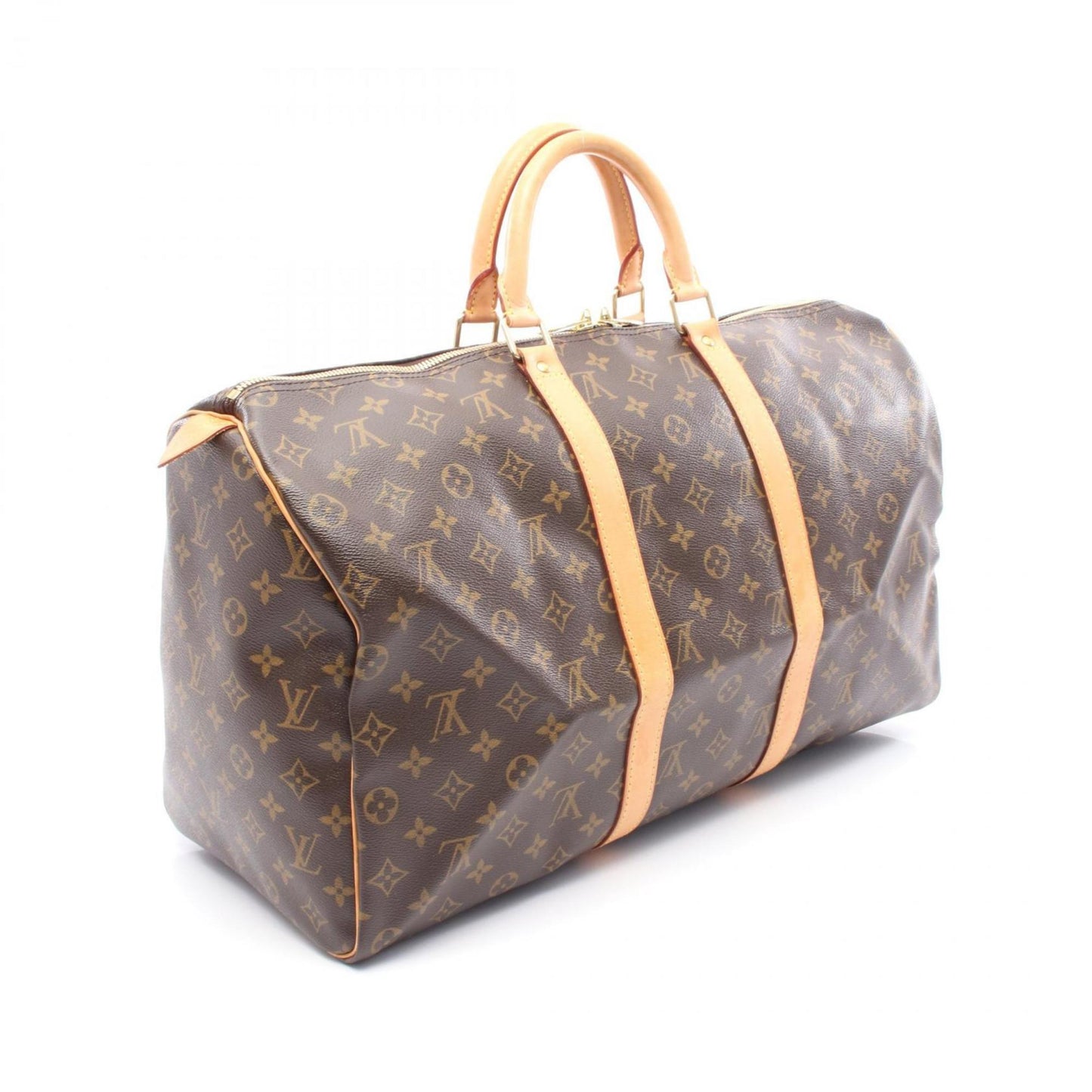 Louis Vuitton Keepall 50, Brown, Canvas, travel