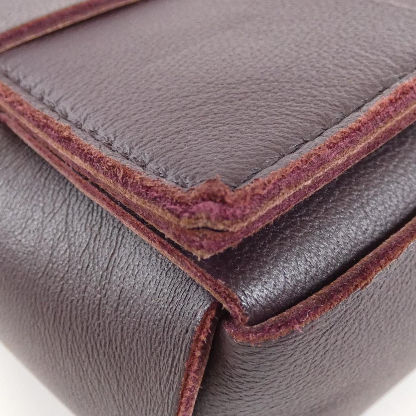 Bottega Veneta Cassette, Burgundy, Leather, clutch