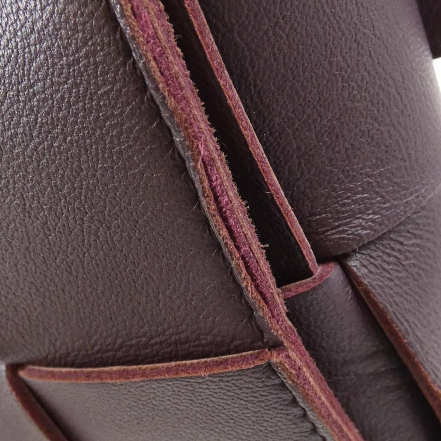 Bottega Veneta Cassette, Burgundy, Leather, clutch