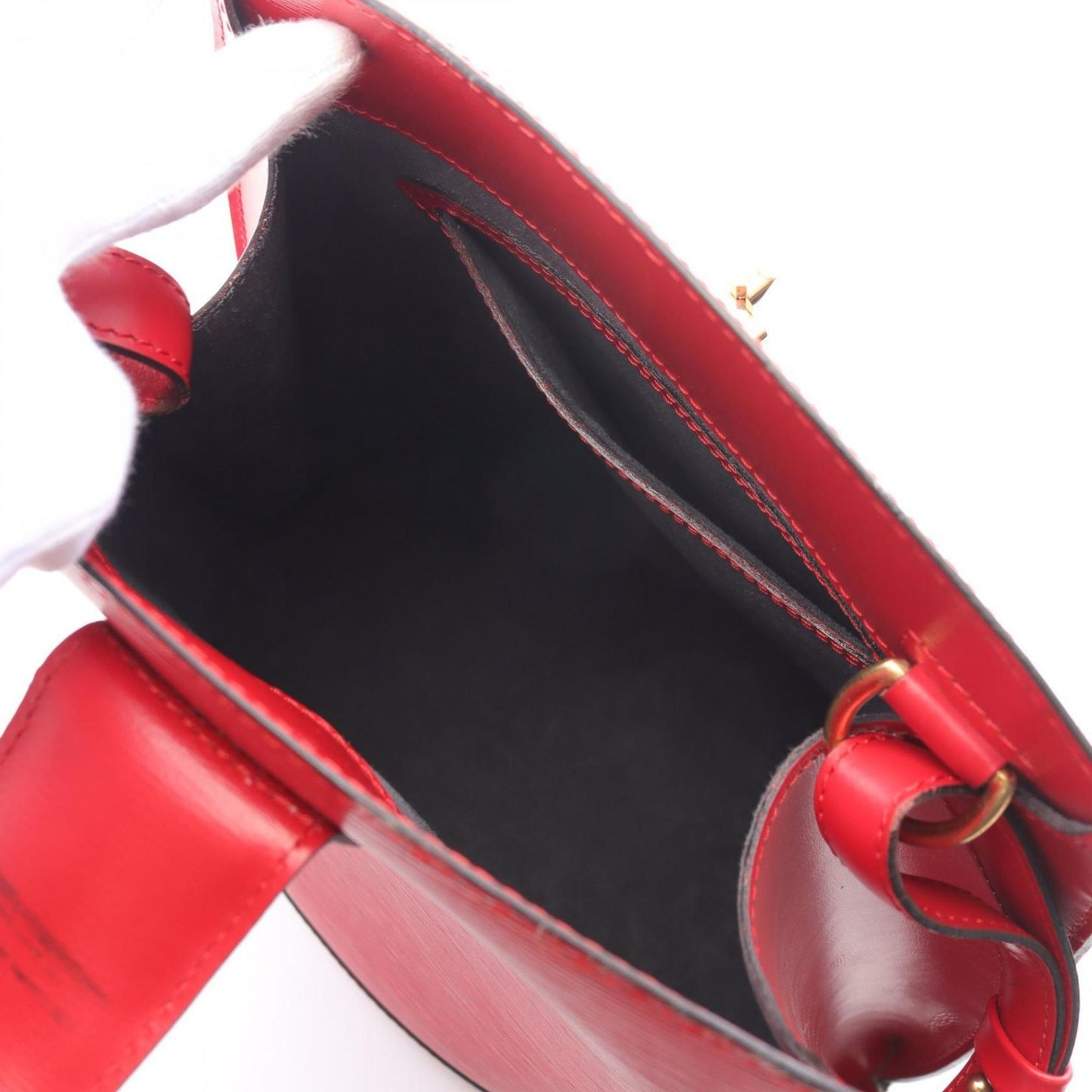 Louis Vuitton Cluny, Red, Leather, shoulder