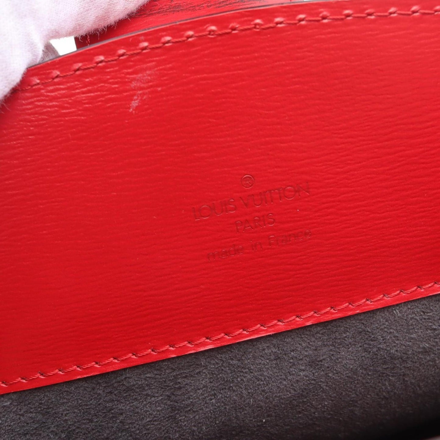Louis Vuitton Cluny, Red, Leather, shoulder