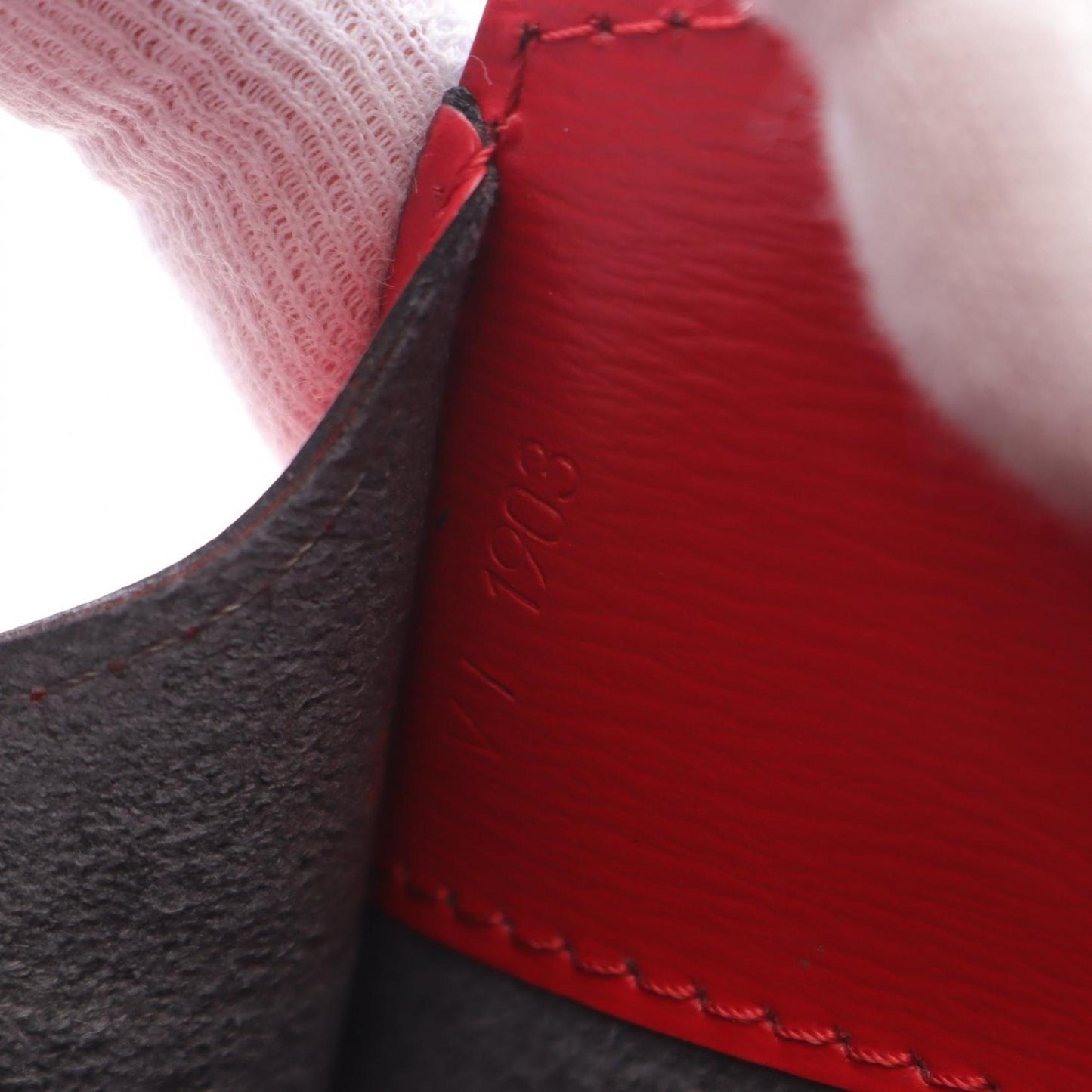 Louis Vuitton Cluny, Red, Leather, shoulder