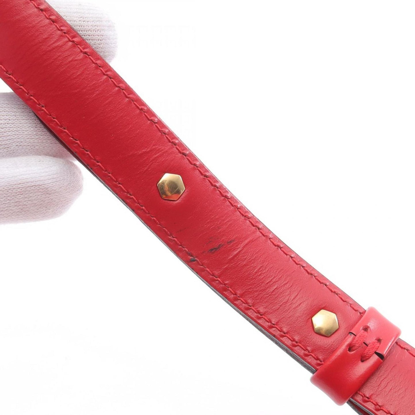 Louis Vuitton Cluny, Red, Leather, shoulder