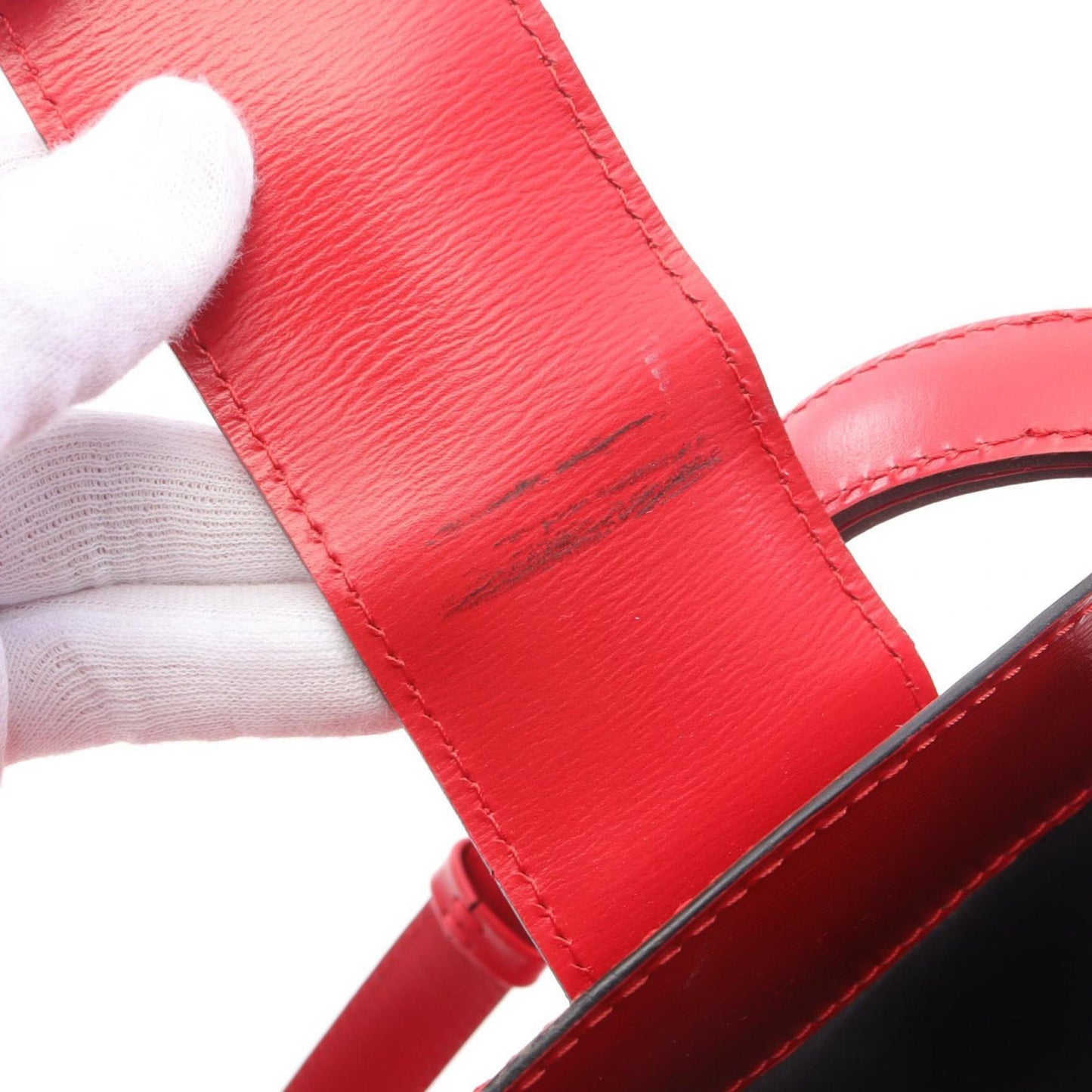 Louis Vuitton Cluny, Red, Leather, shoulder