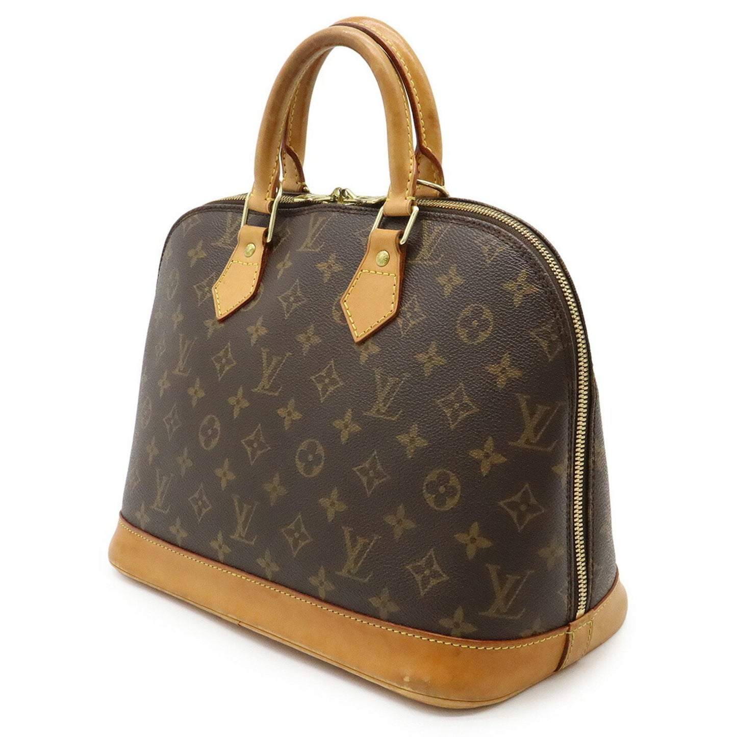 Louis Vuitton Alma, Brown, Canvas, handbag