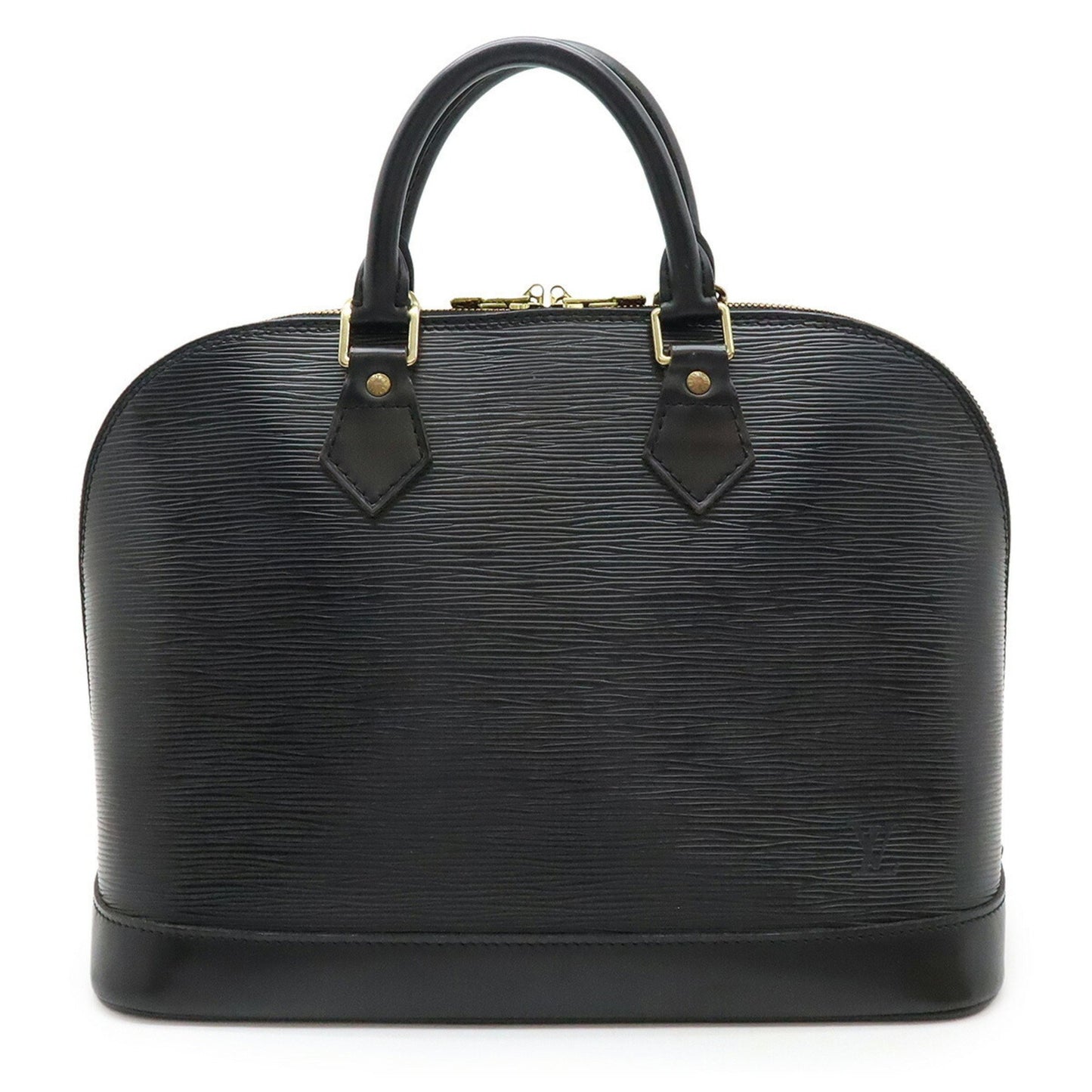 Louis Vuitton Alma, Black, Leather, handbag