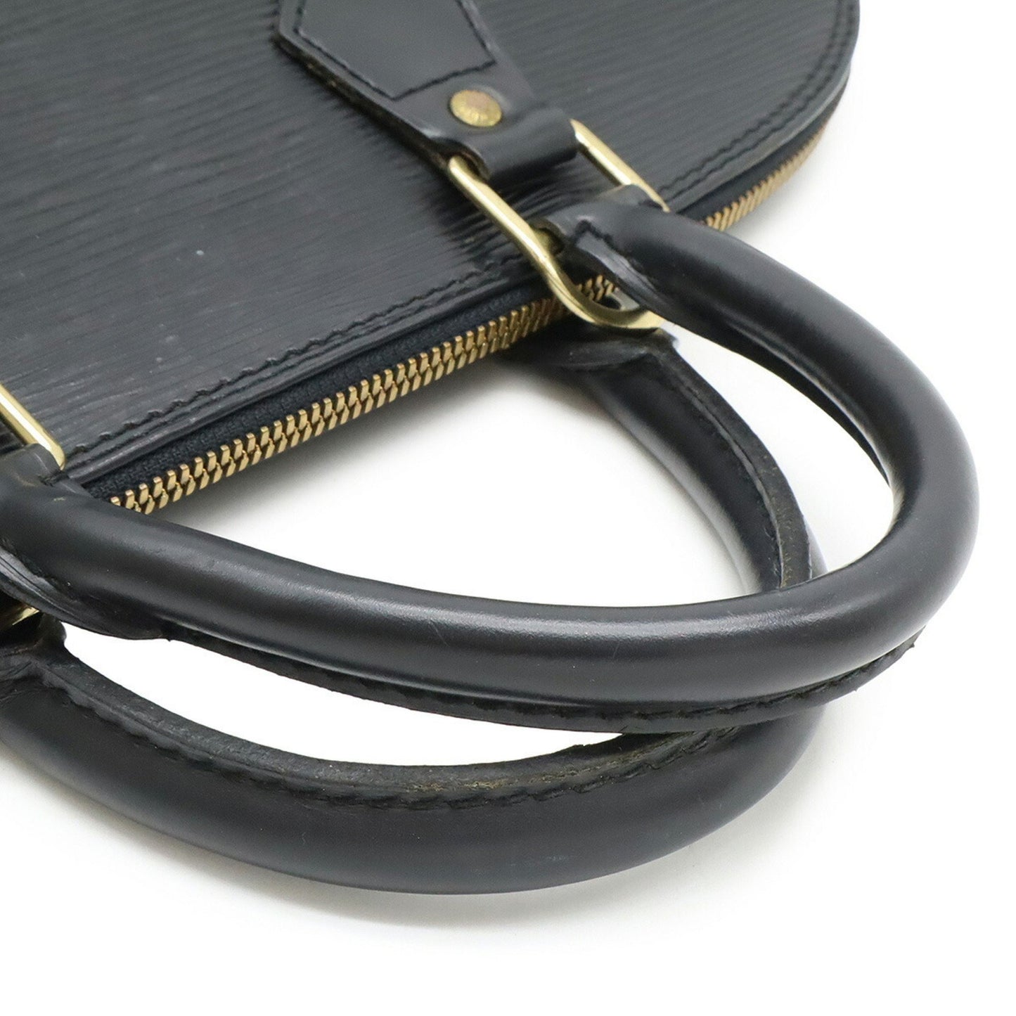 Louis Vuitton Alma, Black, Leather, handbag