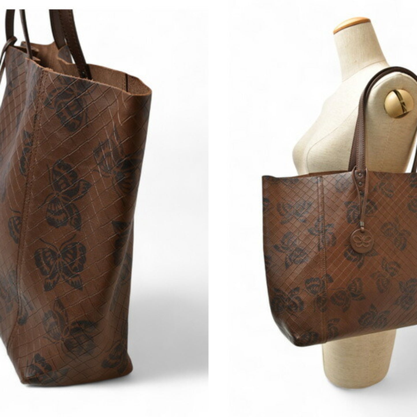 Bottega Veneta Butterfly, Brown, Leather, tote
