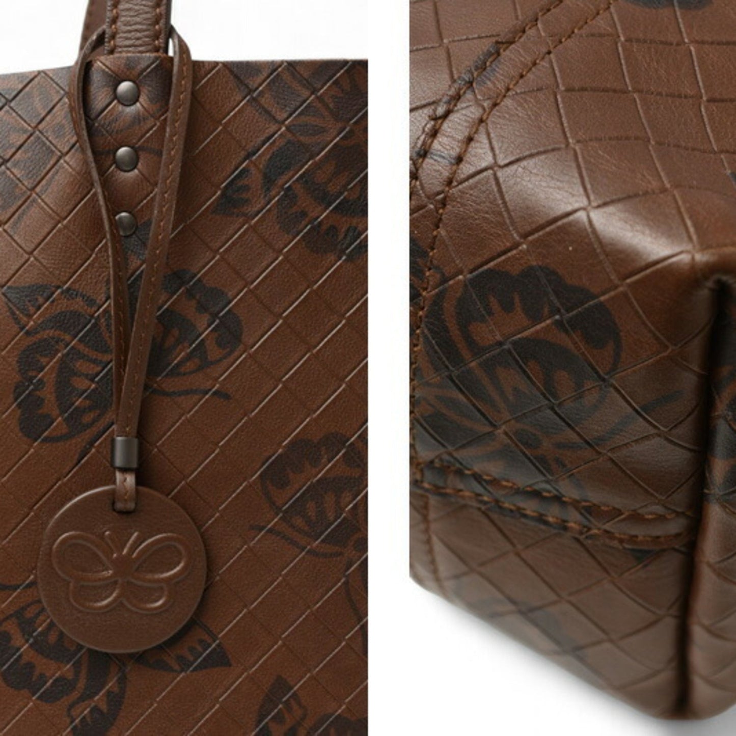 Bottega Veneta Butterfly, Brown, Leather, tote