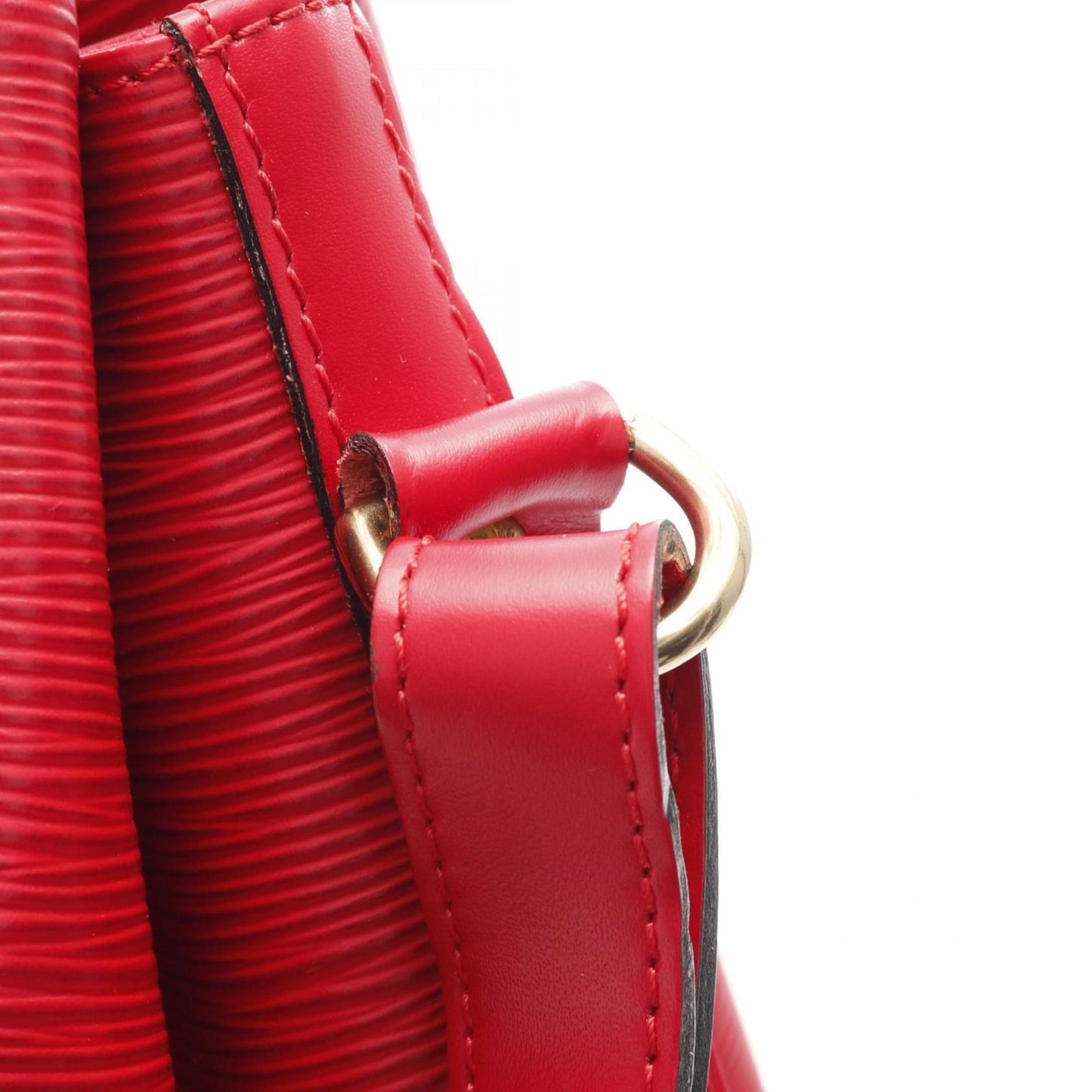 Louis Vuitton Noe, Red, Leather, shoulder