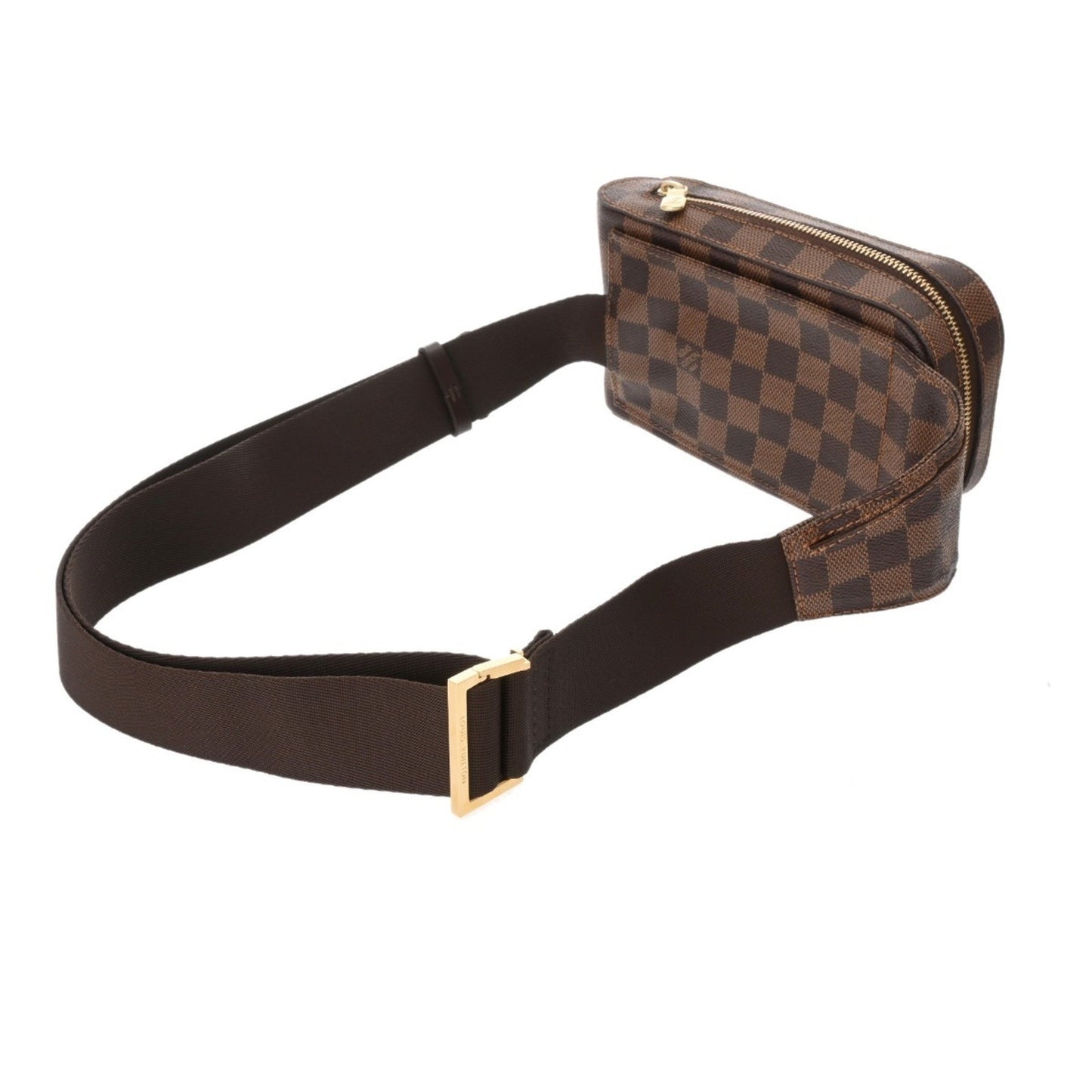 Louis Vuitton Geronimo, Brown, Canvas, shoulder