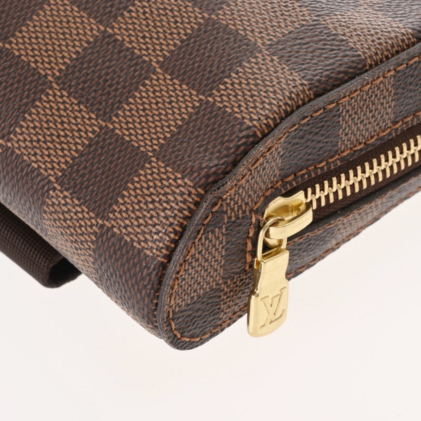 Louis Vuitton Geronimo, Brown, Canvas, shoulder