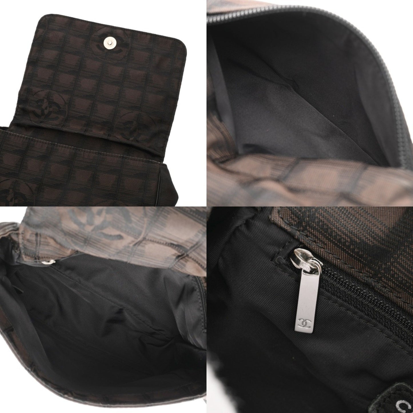 Chanel Travel line, Brown, NYLON, shoulder